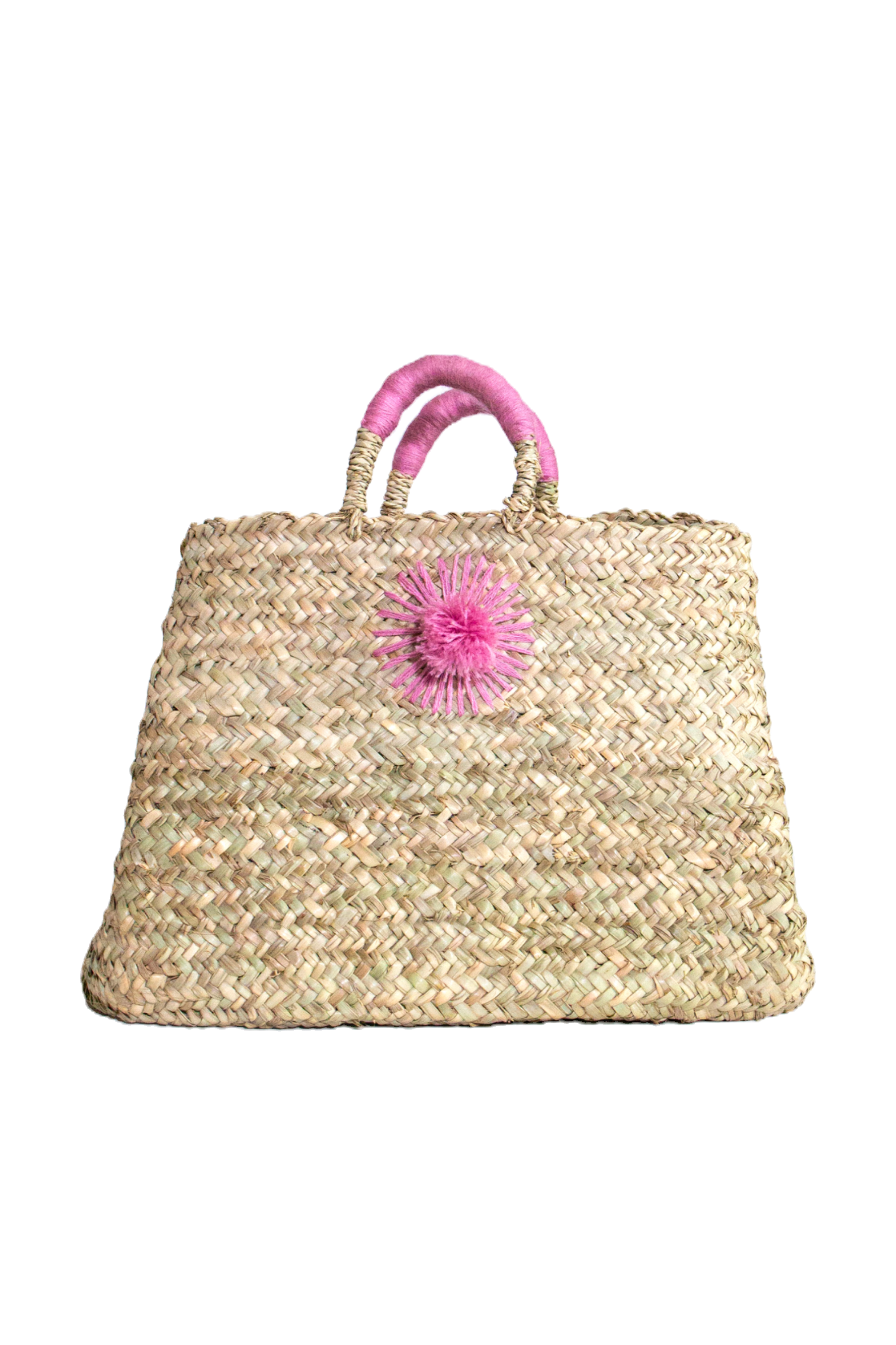 Atlas Artisan Nora Handwoven Raffia Basket Bag