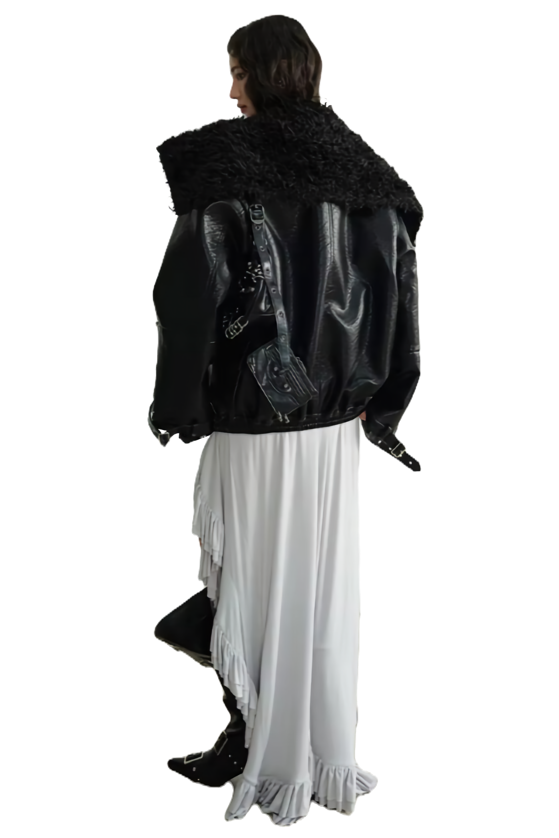 Marigold Shadows Pumaba Fuzz Motorcycle Jacket