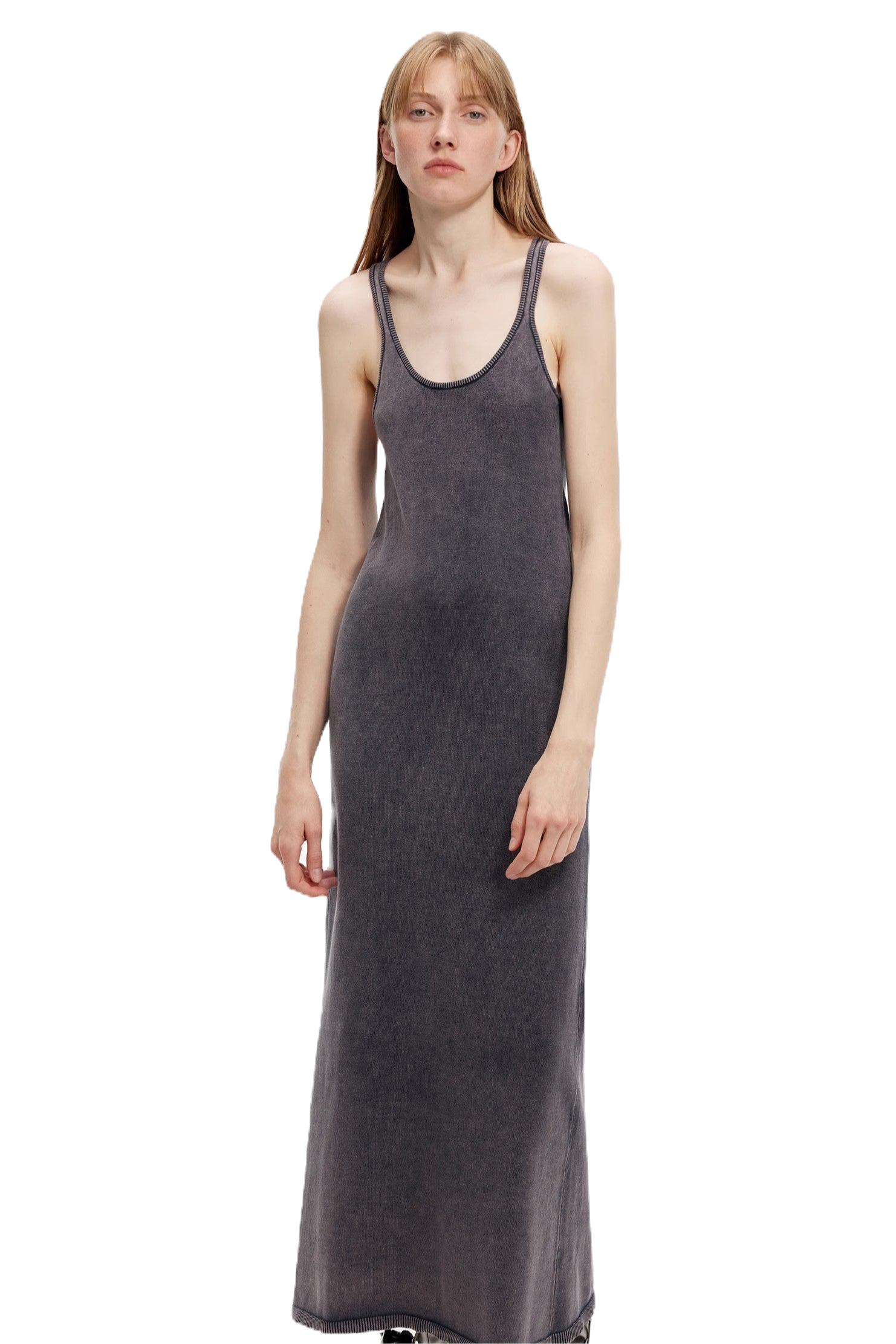 Firelady Fur "Cool Girl Recipe" Exclusive Distressed Washed Tank Maxi Dress