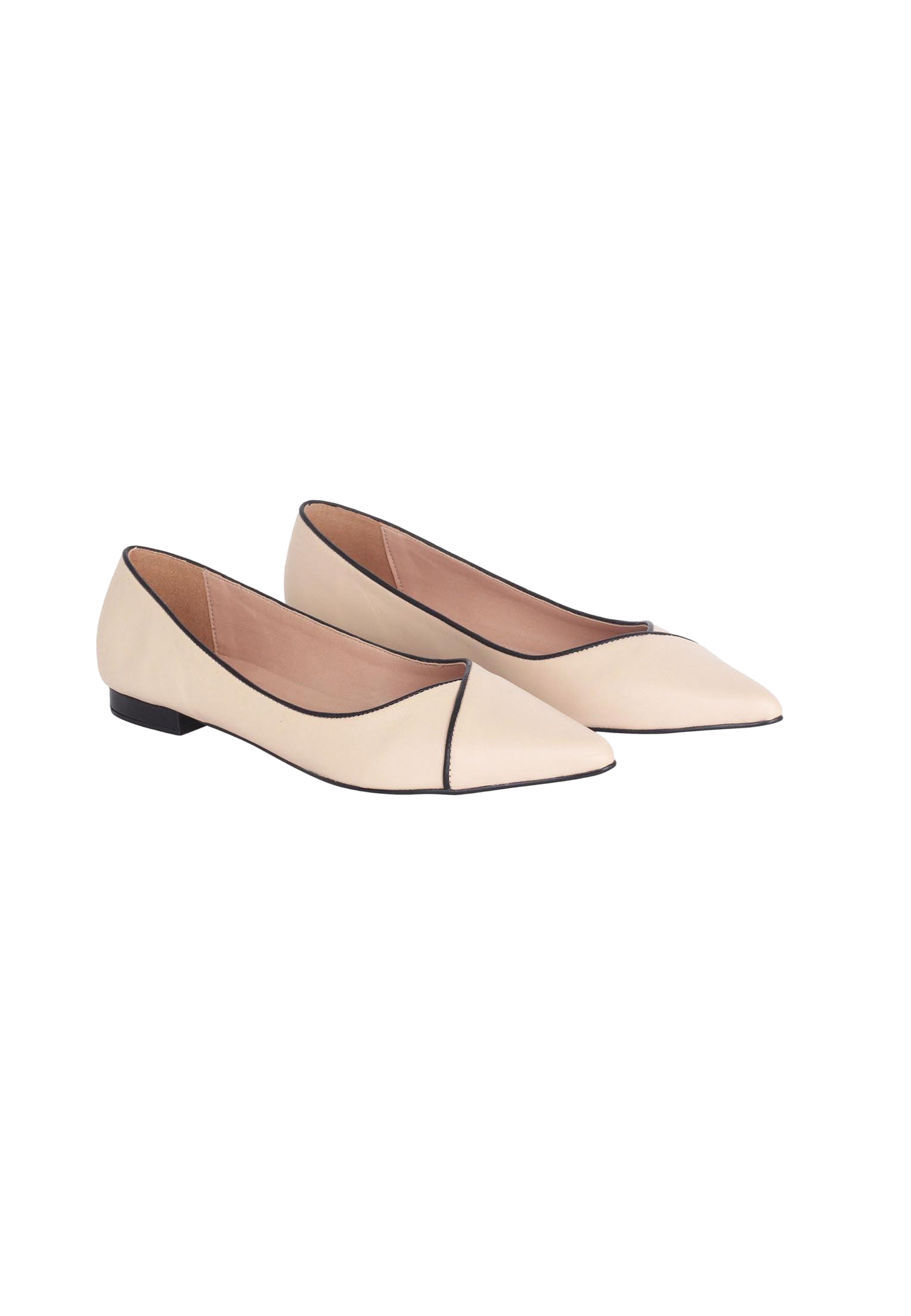 Mangara Atelier Ariri Leather Flat Ballerinas With Low Heel