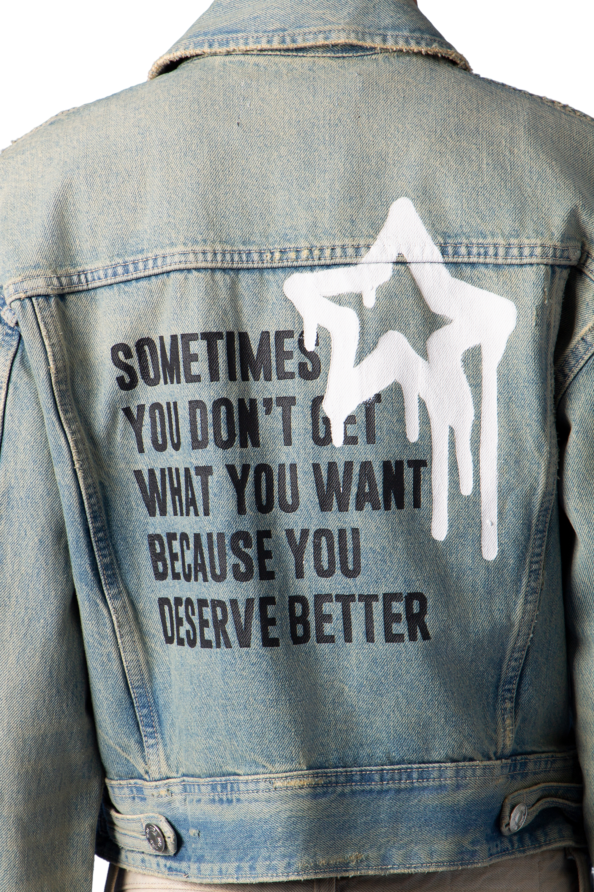 Dream of Desire "DESERVE" Denim Crop Jacket