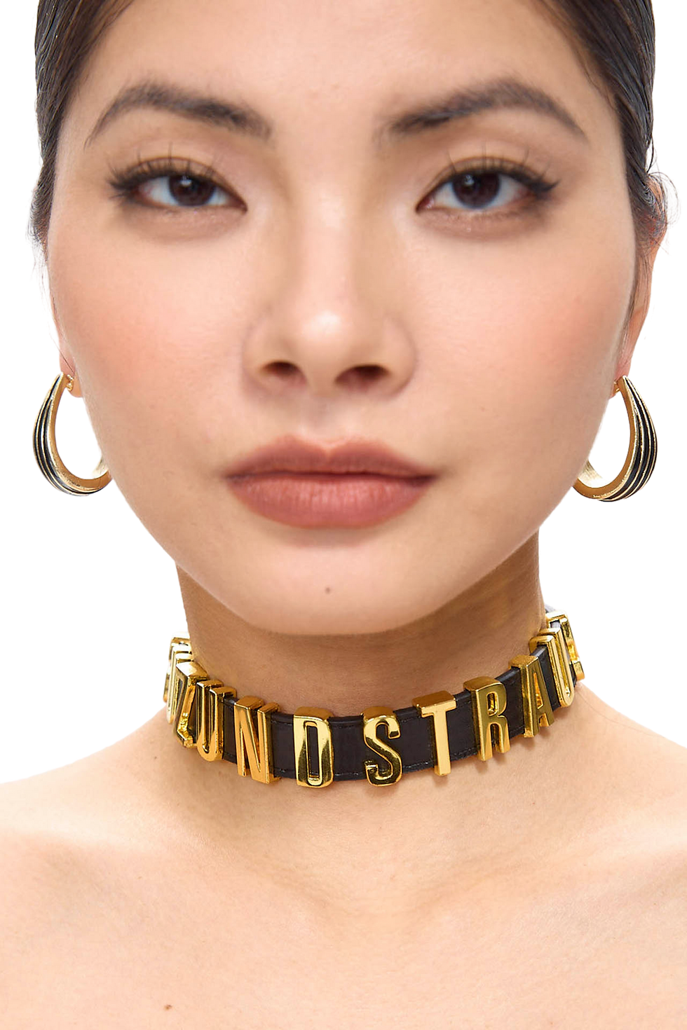 GUZUNDSTRAUS Leaf Black Golden Vintage Earrings