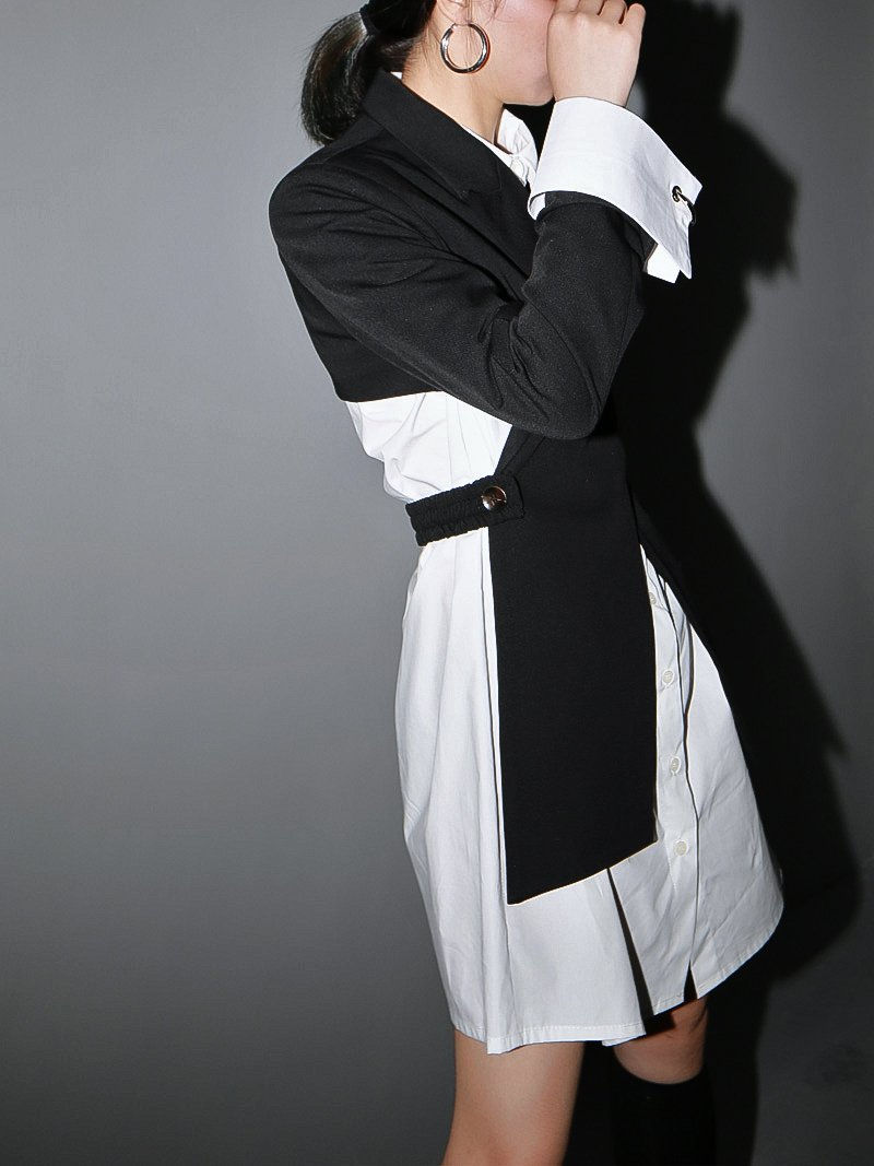 Marigold Shadows Kaida Cross Split Long Sleeve Jacket