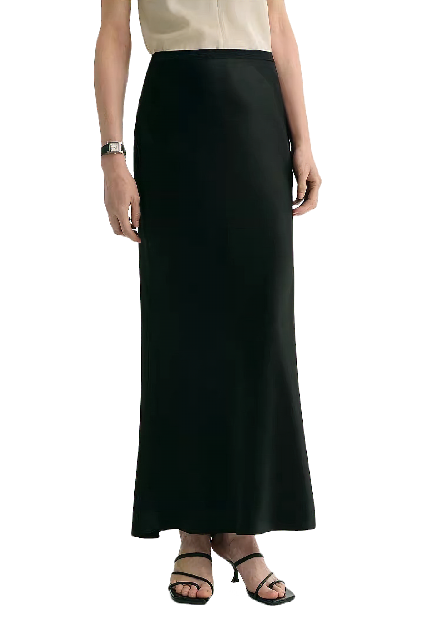 Firelady Fur American EASTMAN Acetate Glossy Bias-Cut Fishtail Skirt