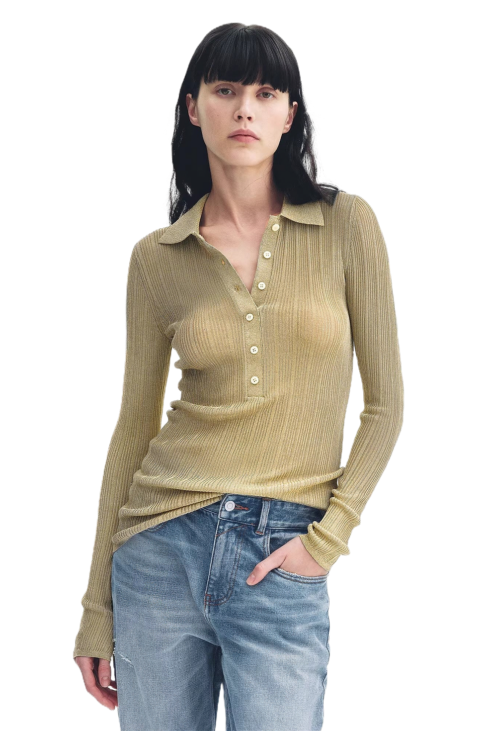Thumbnail: Firelady Fur "Spring Inspiration" Retro Slim Fit Polo Sweater