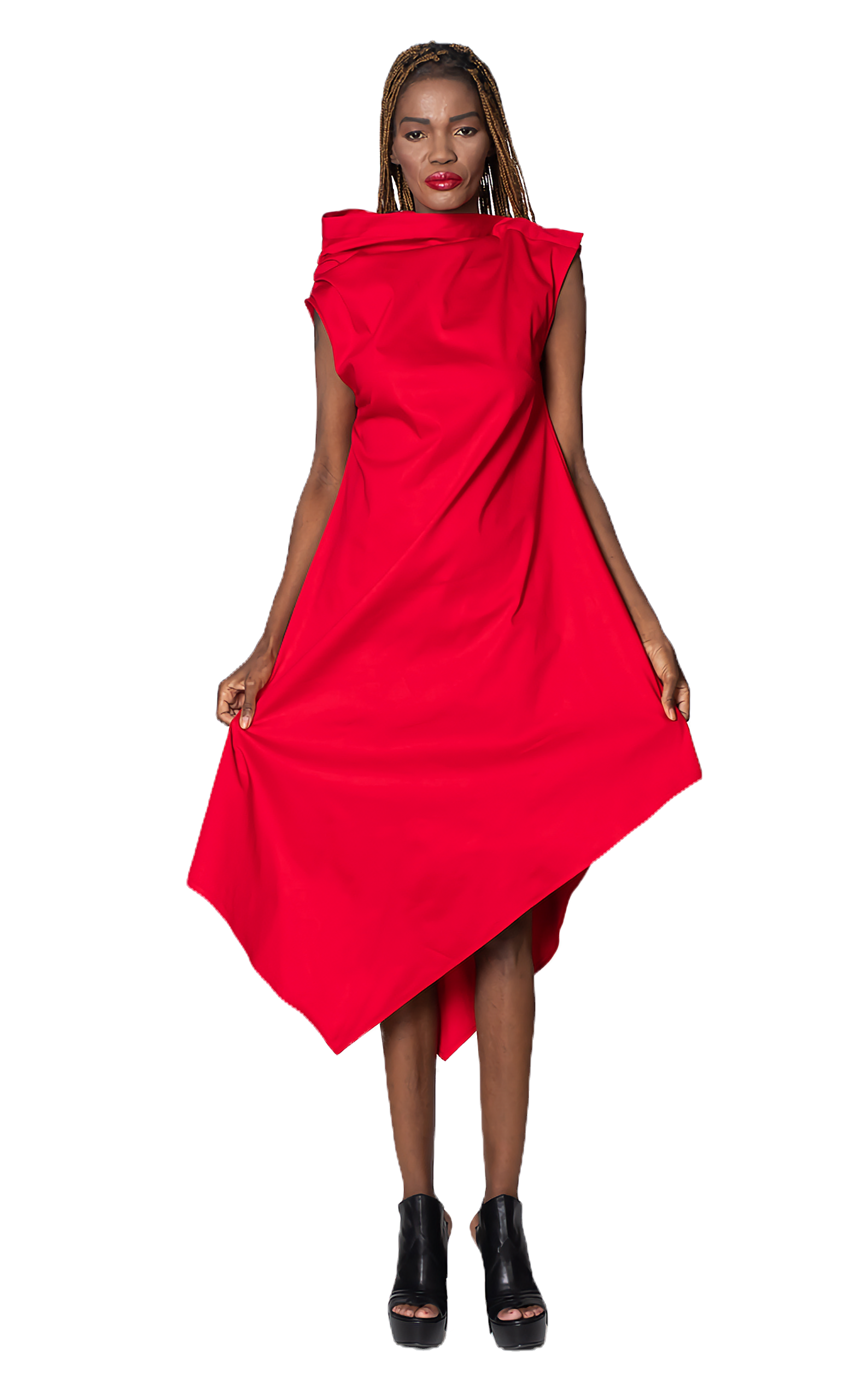 Metamorphoza Elegant Satin Cotton Dress