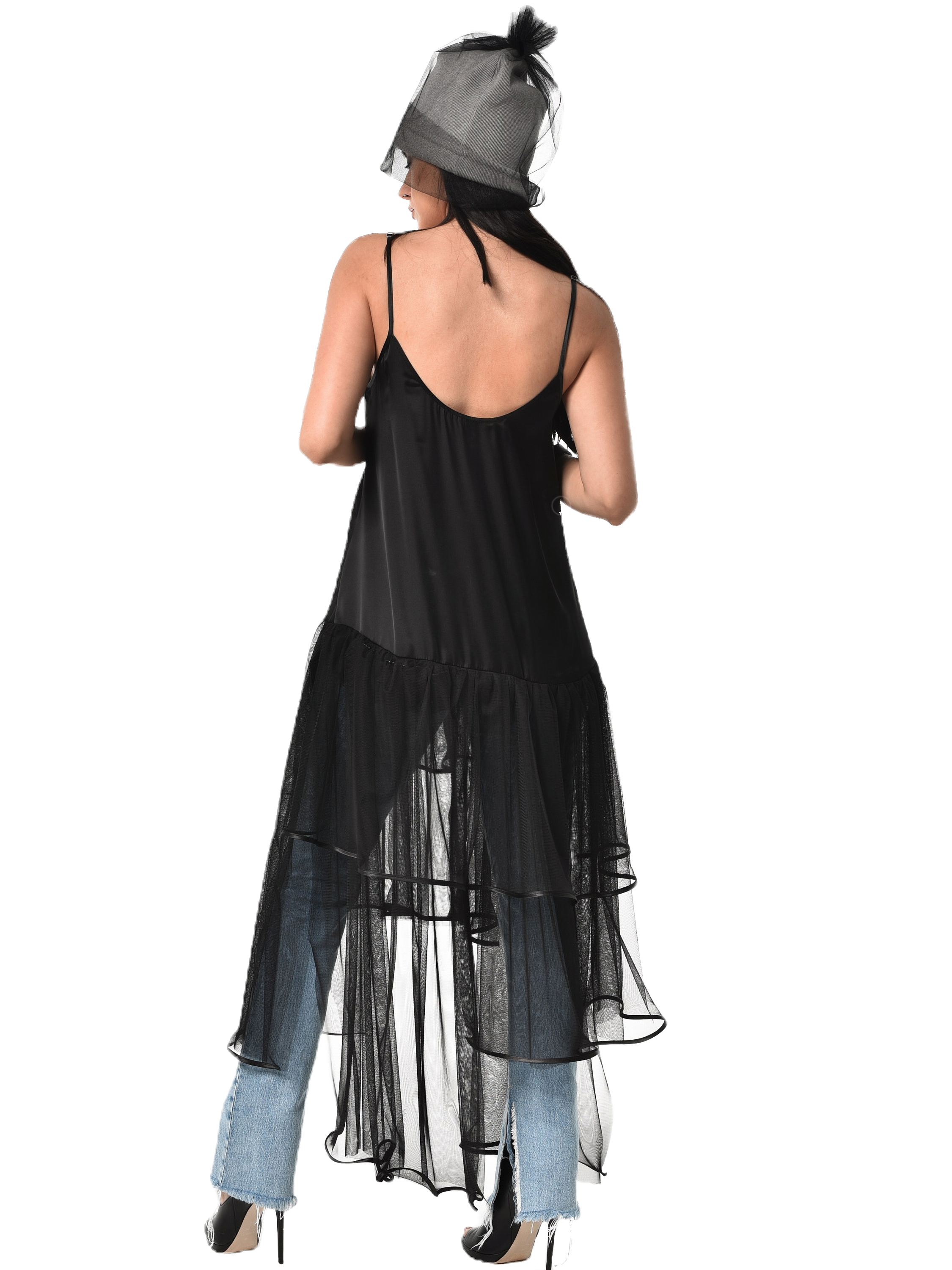 Metamorphoza Satin Tunic With Tulle Layer