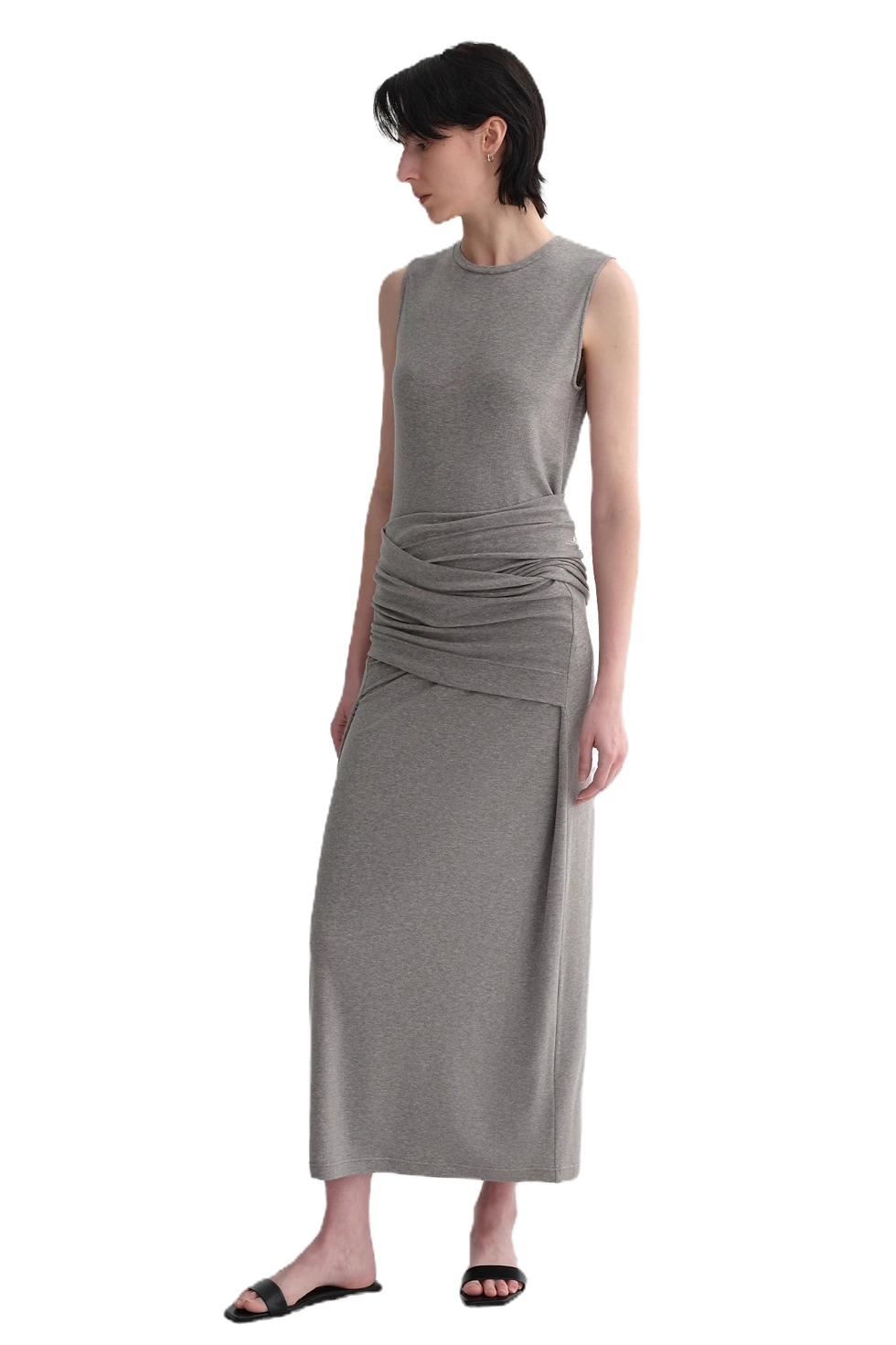 Thumbnail: Firelady Fur Ice Silk Wool Blend Dress With Adjustable Waistline