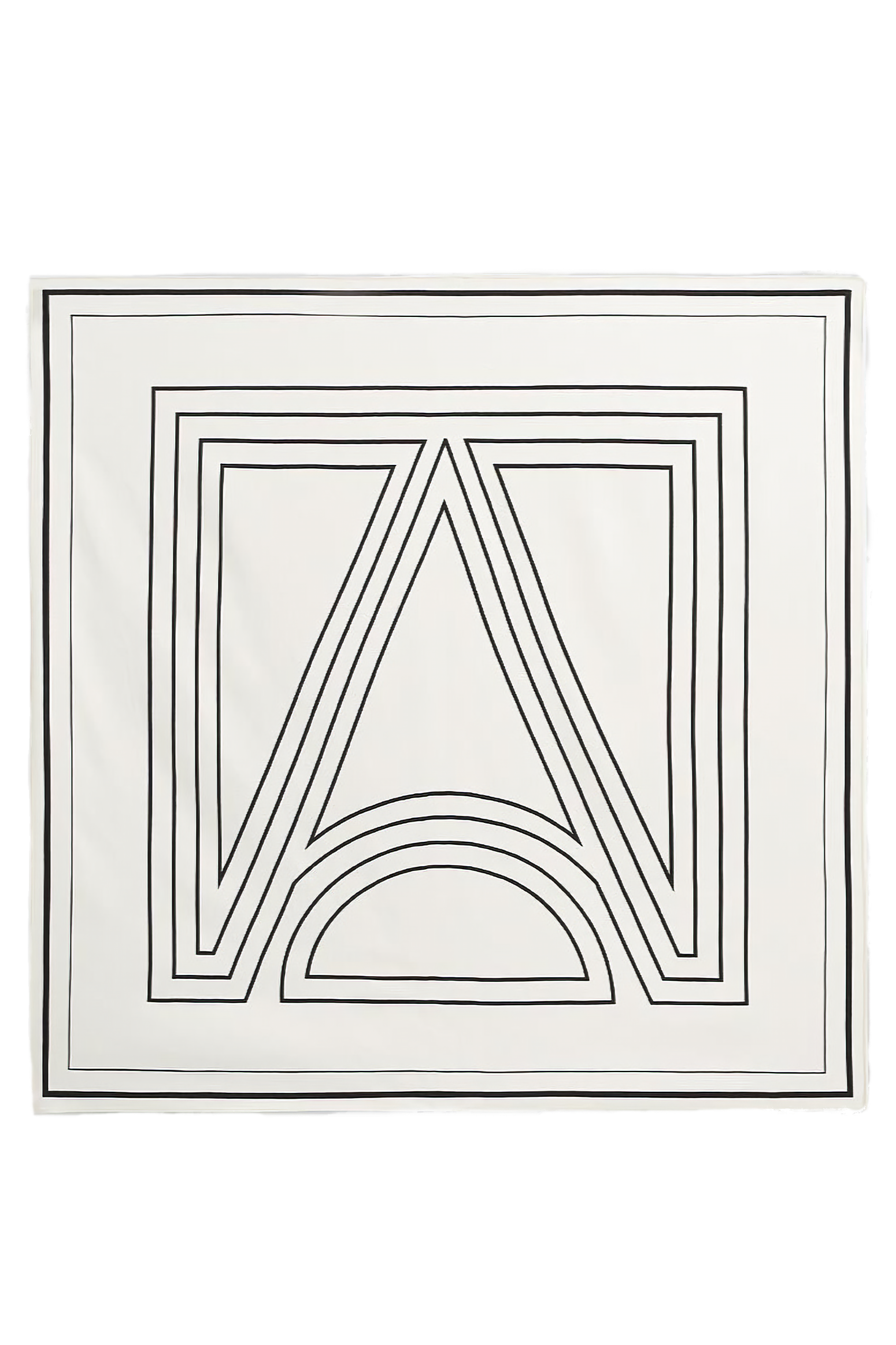 Firelady Fur Stretch Silk Original Geometric Print Silk Scarf