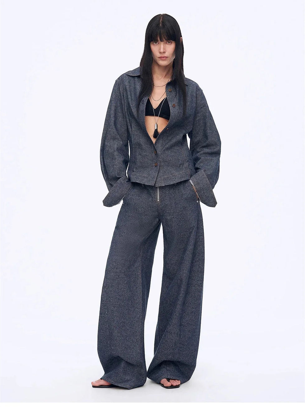 Thumbnail: Women's Linen Wide Leg Trousers