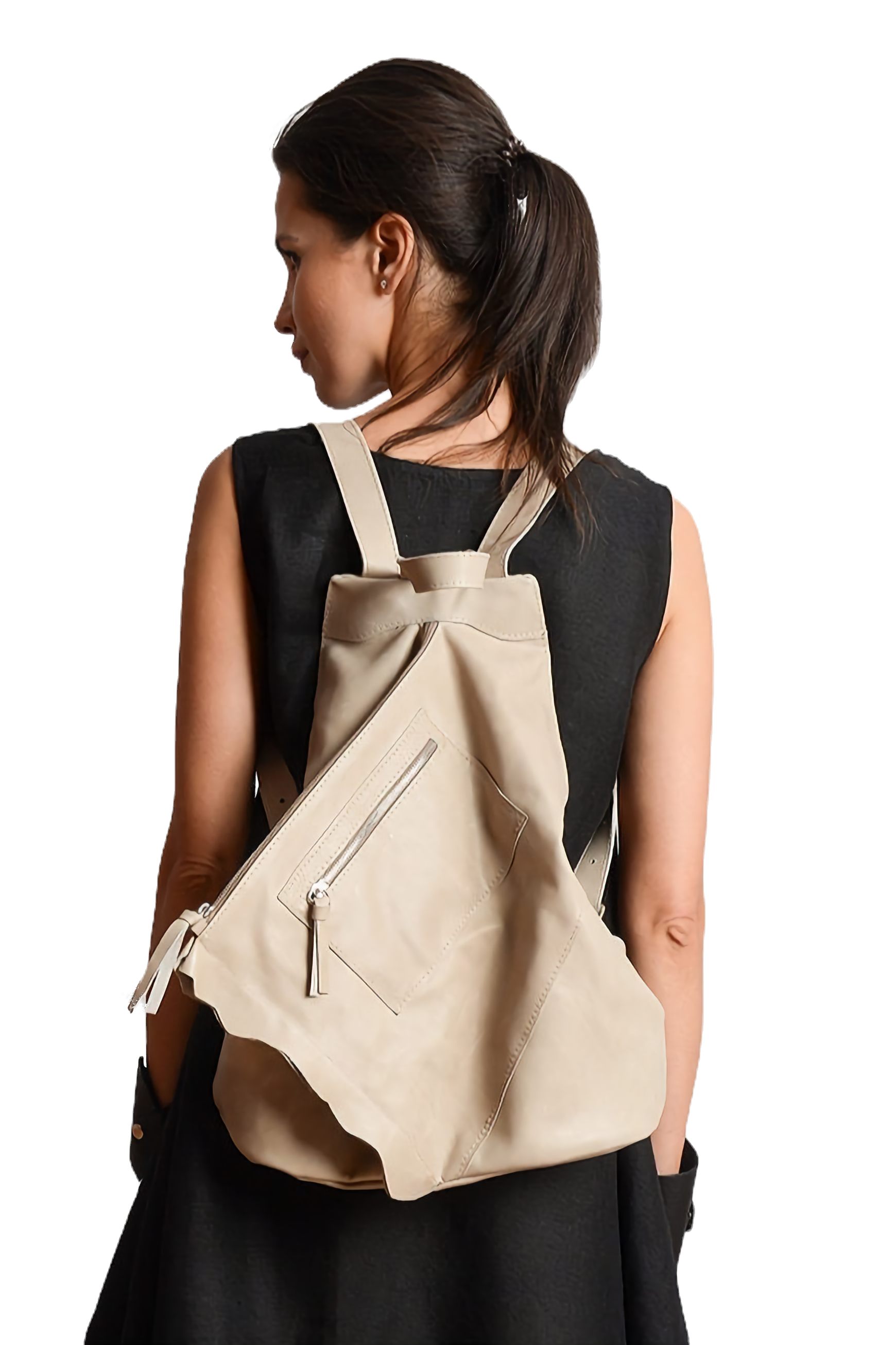 Metamorphoza Beige Extravagant Backpack