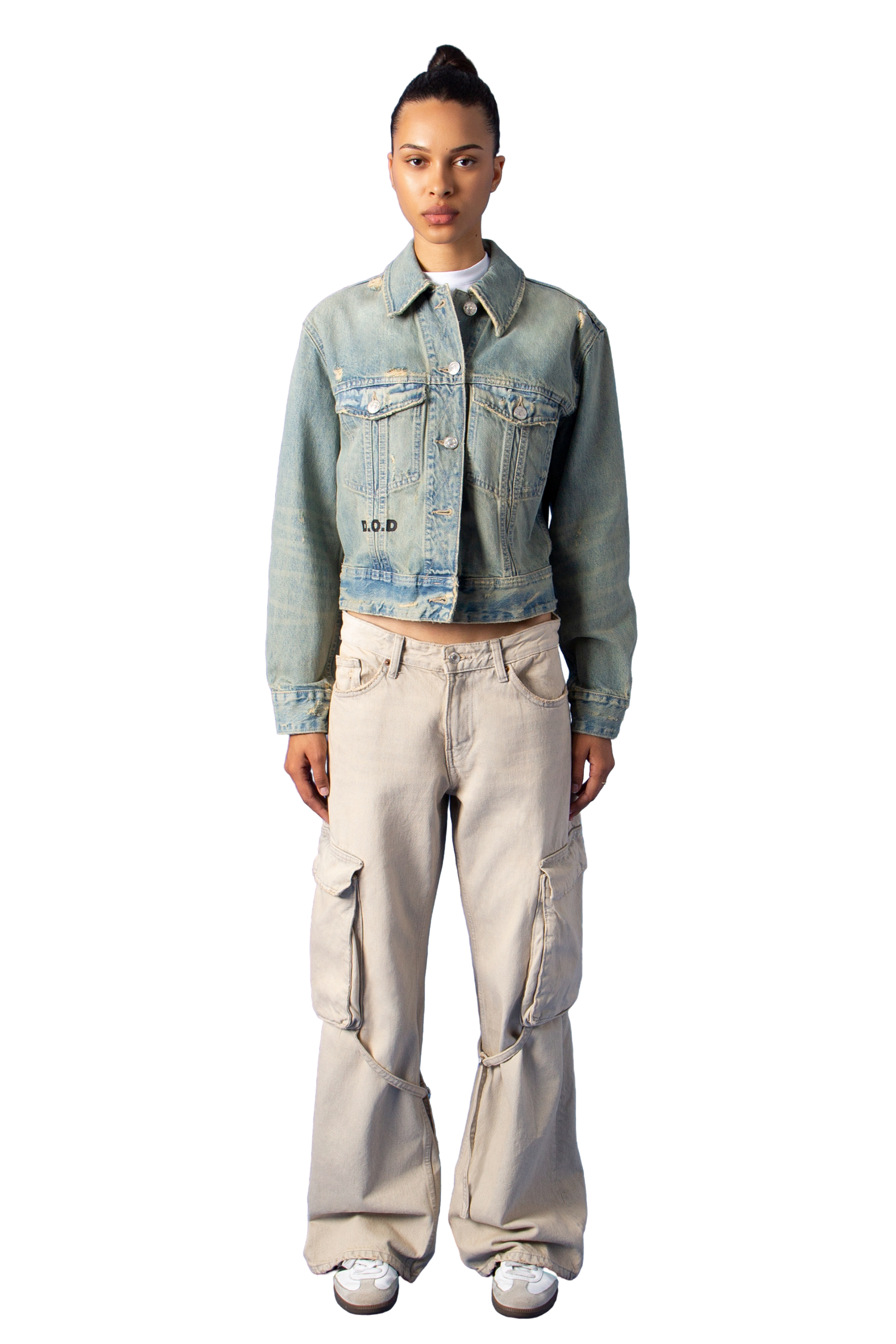 Dream of Desire "DESERVE" Denim Crop Jacket