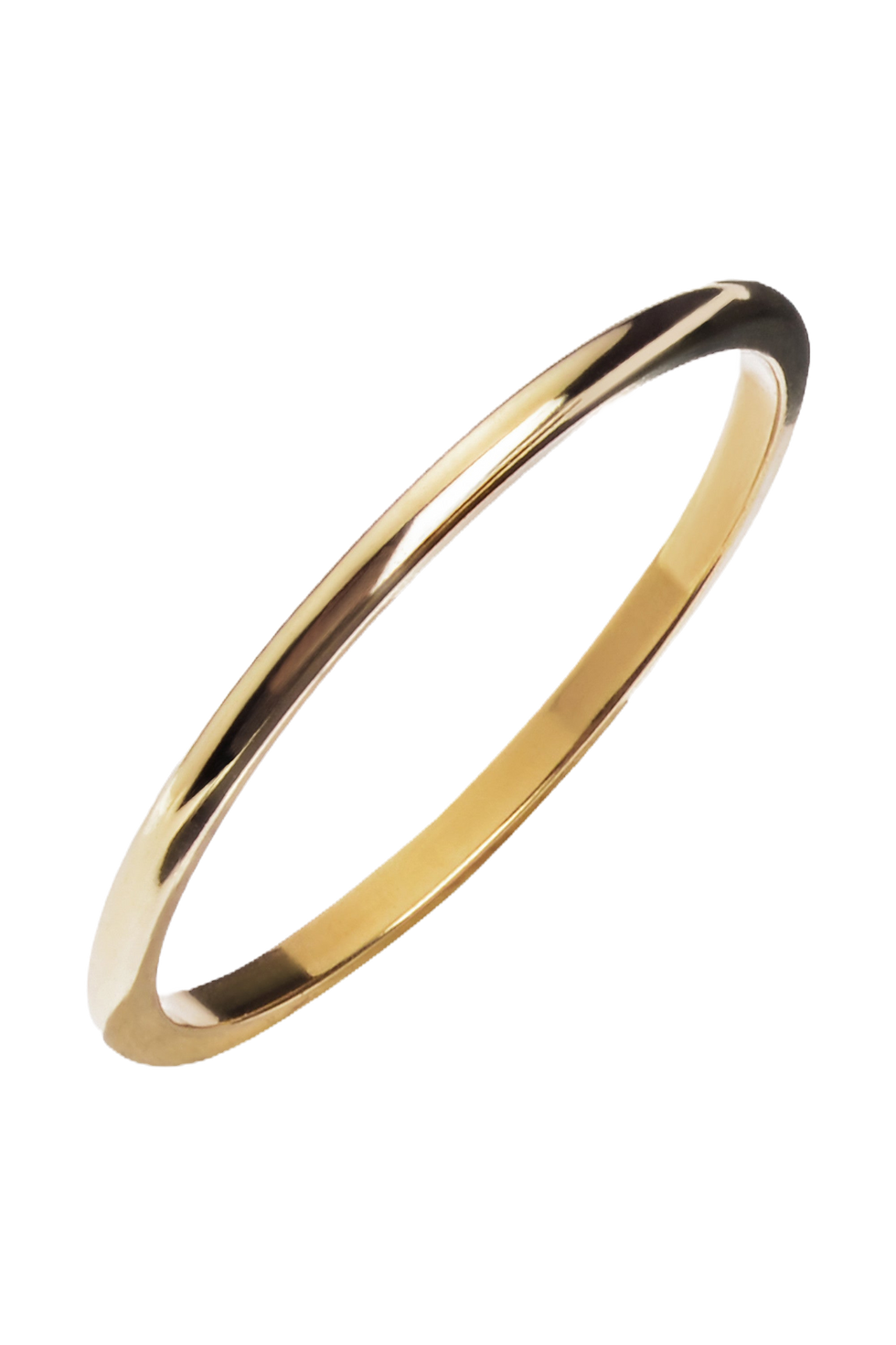 Thumbnail: Eklexic 1MM Domed Ring Gold  - Stackable Midi Ring