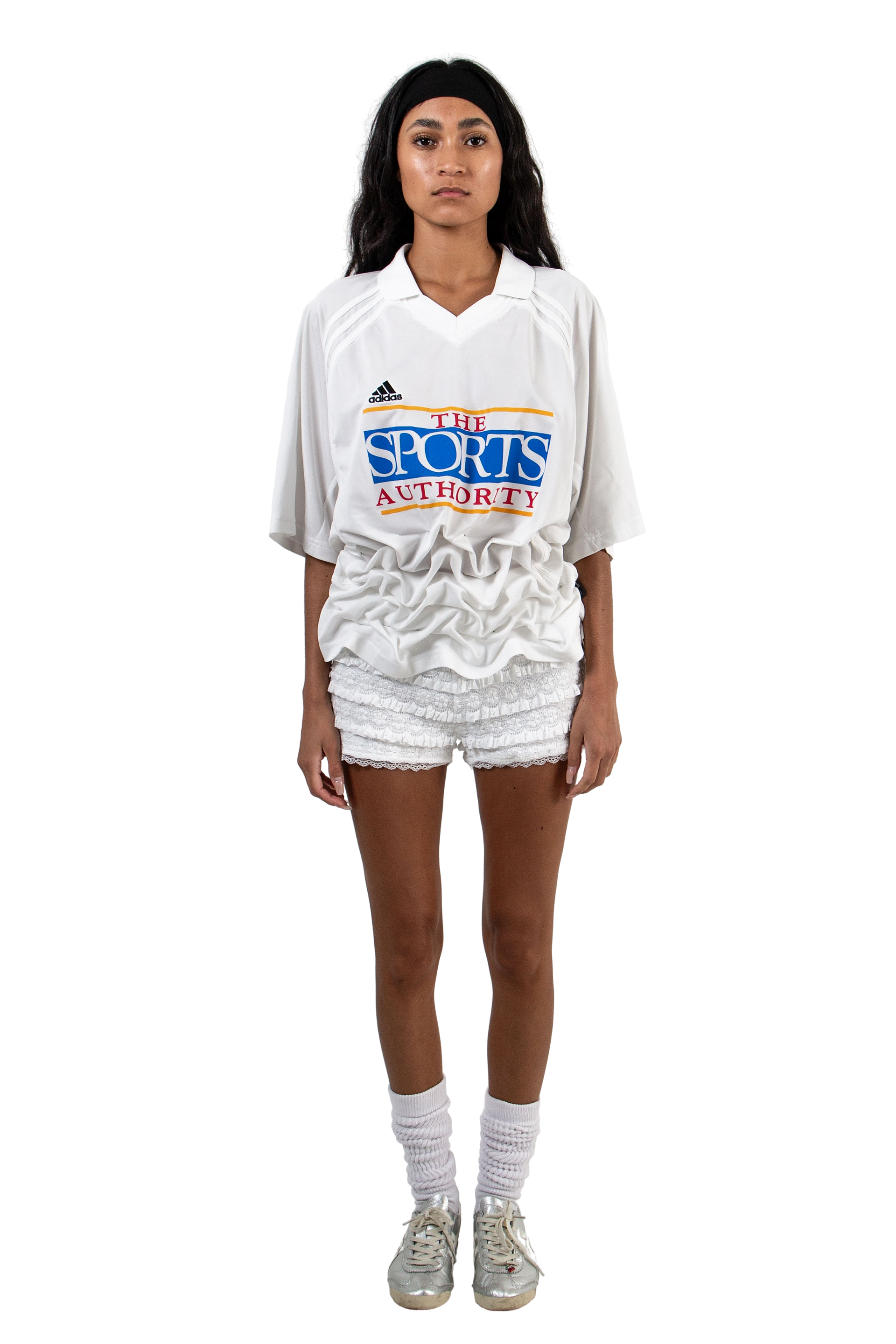 VLACKBOOK Vintage Hand Smocked Soccer Jersey in White