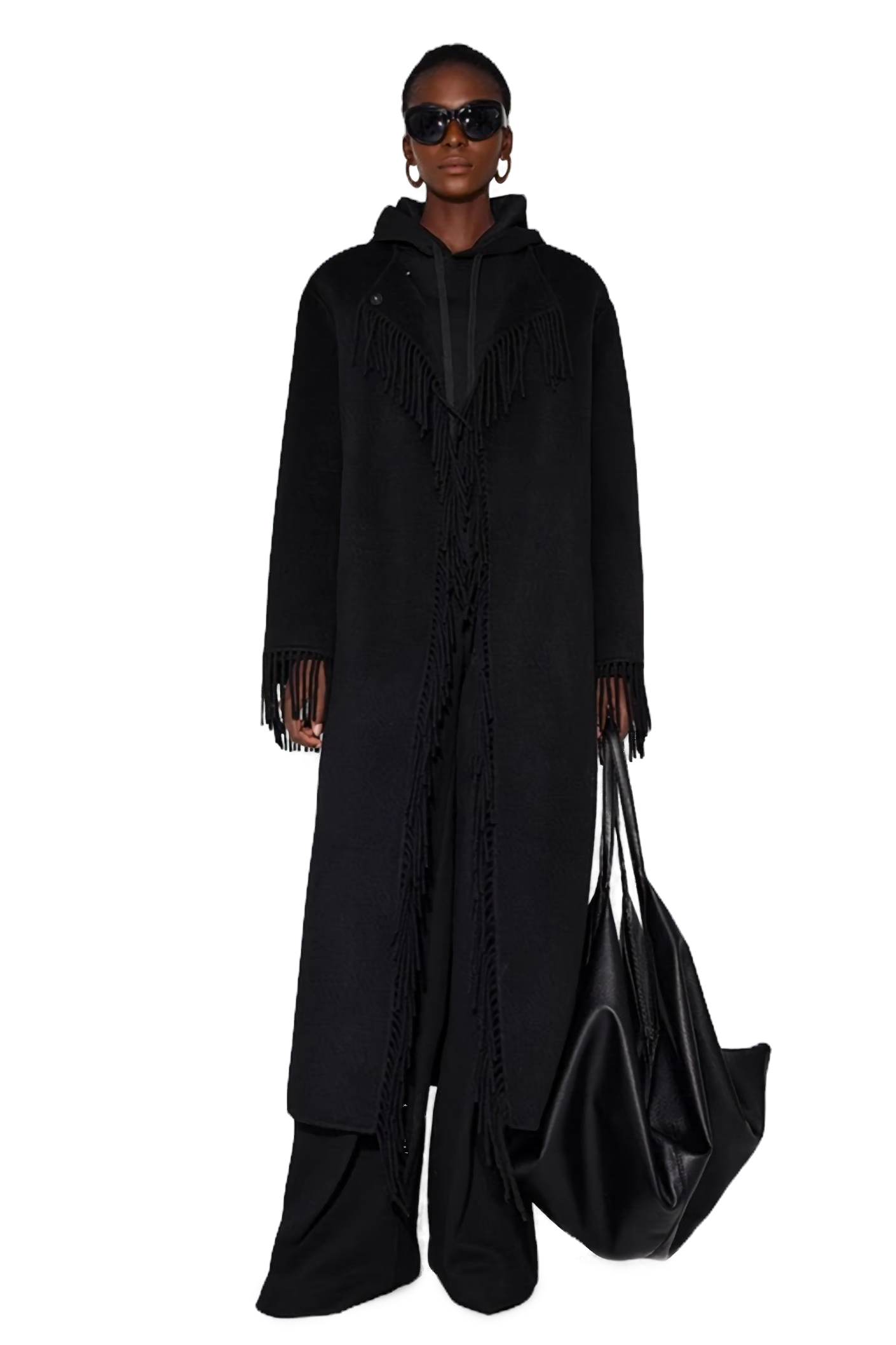 Firelady Fur "Time Travel" Crop Hooded Sweatshirt and Sweatpants Sport Set Black