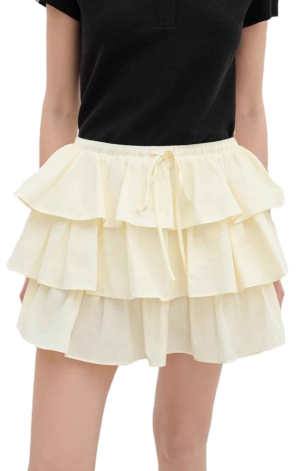 Thumbnail: Firelady Fur "Blueberry Cream" Pure Cotton Lace Cake Skirt
