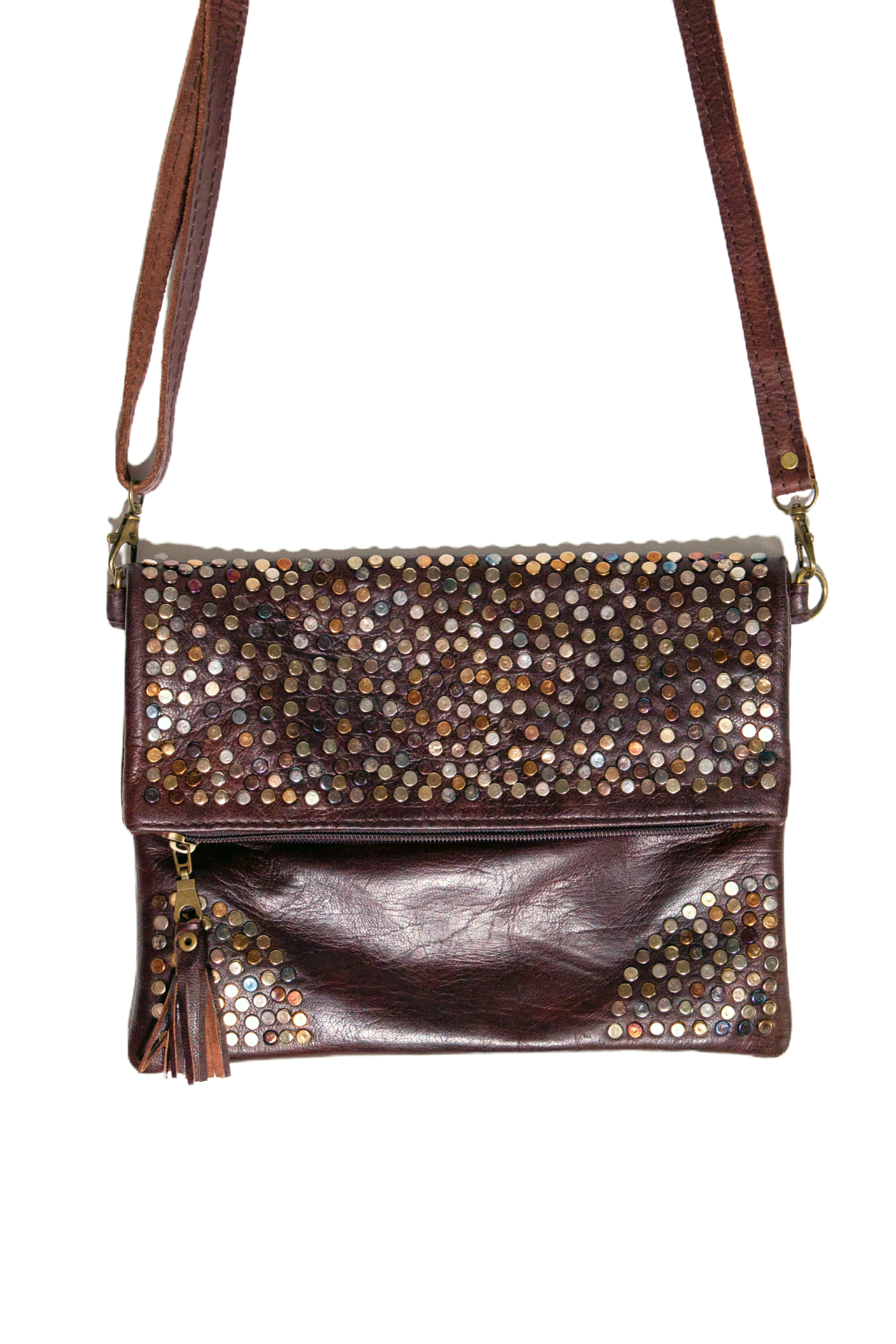 Atlas Artisan Studded Leather Crossbody Bag