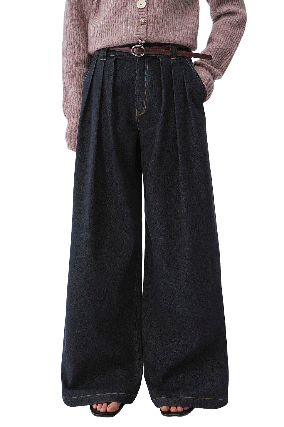 Firelady Fur "Street Style" Vintage Lycra Stretch Wide Leg Trouser Jeans