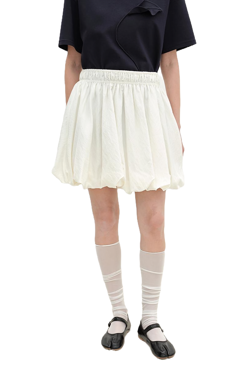 Thumbnail: Firelady Fur "Bubble Park" Elastic Waist Three-Dimensional Flower Bud Skirt