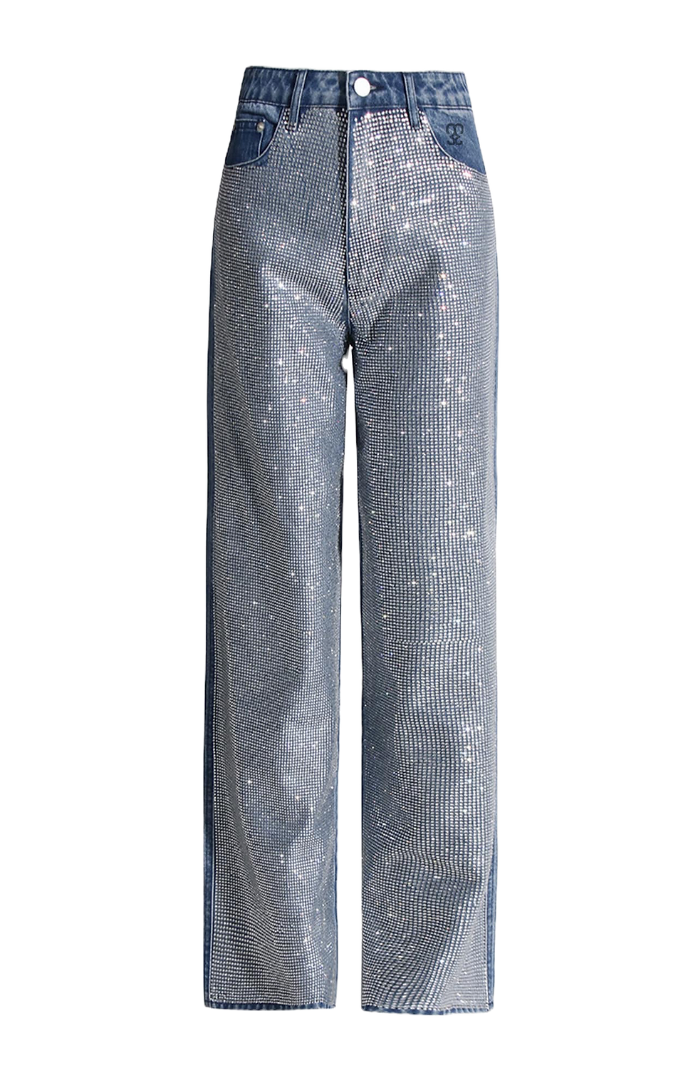 Thumbnail: GUZUNDSTRAUS Auga Crystal Embellished High-Waisted Denim Jeans