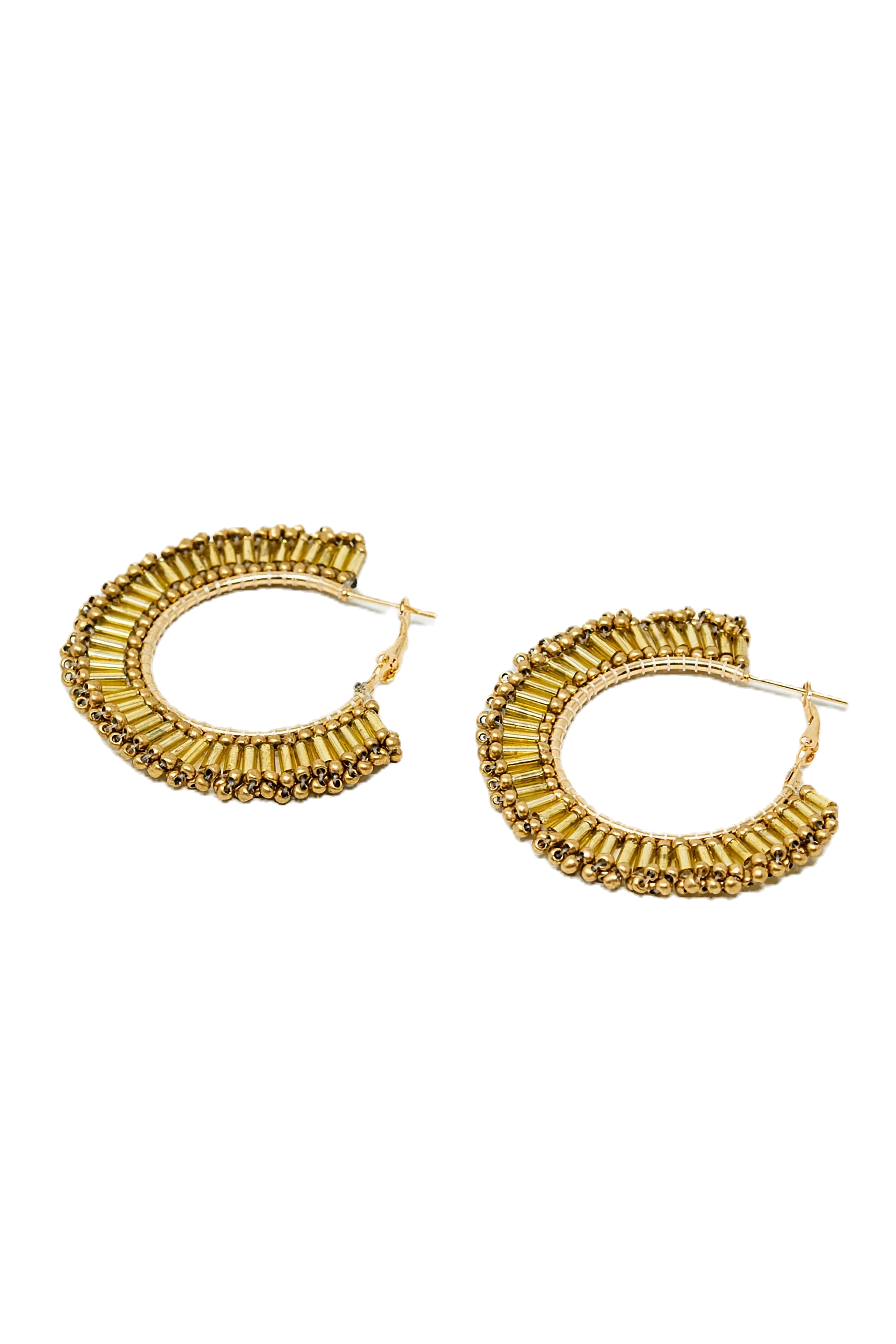 Q2 Gold Beaded Hoop Earrings