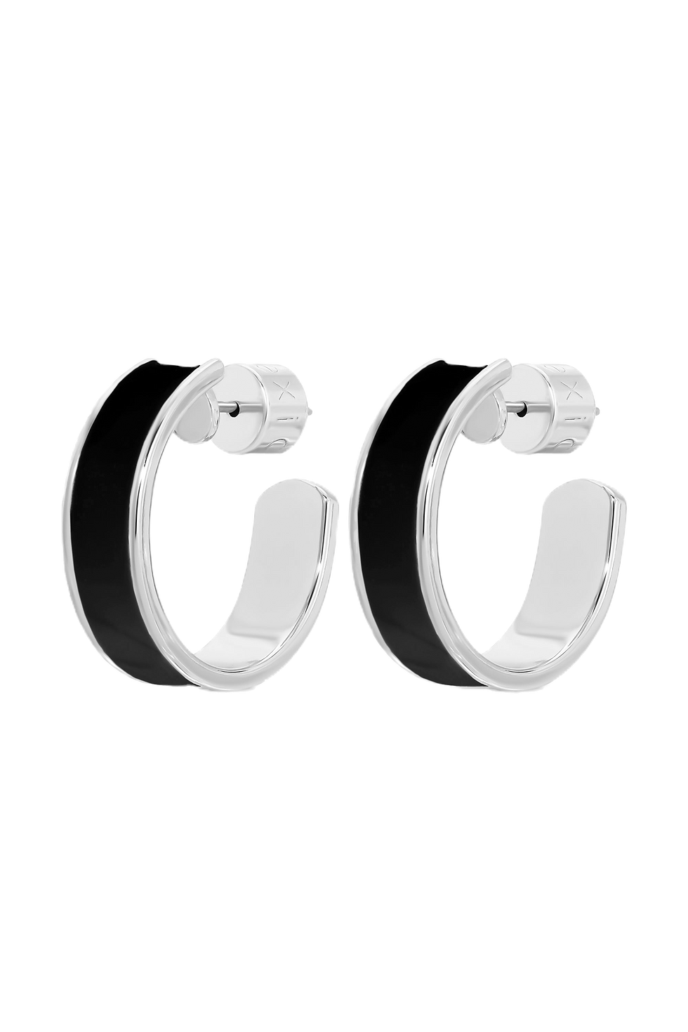 Thumbnail: Eklexic Enamel Channel Hoop Earrings