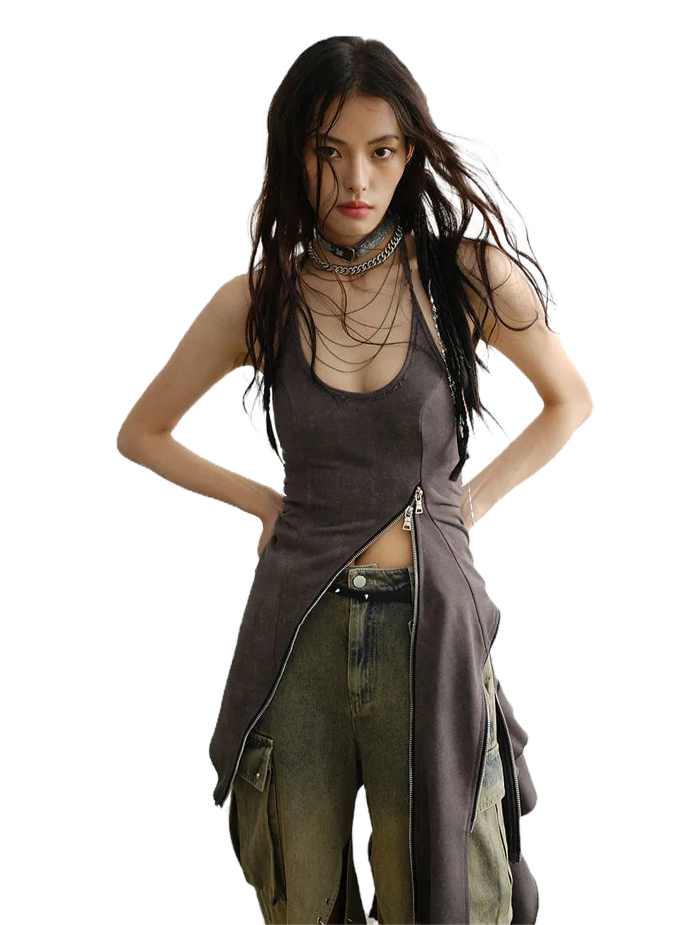 Thumbnail: Marigold Shadows Zarga Zipper Dress
