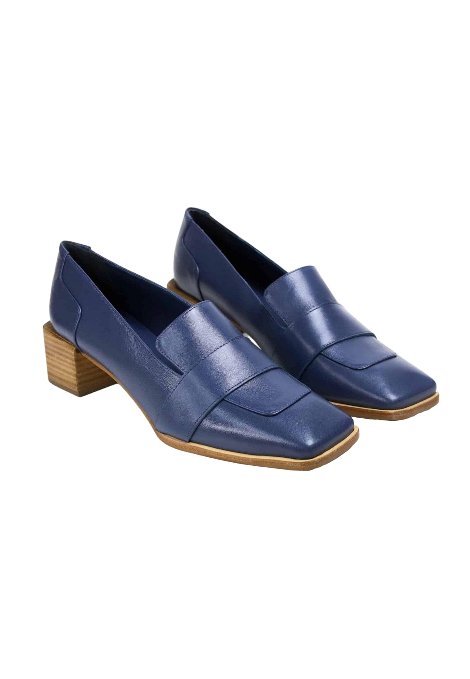 Mangara Atelier Louro Calf Leather Block Heel Loafers