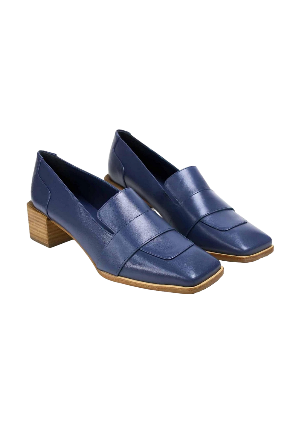 Thumbnail: Mangara Atelier Louro Calf Leather Block Heel Loafers