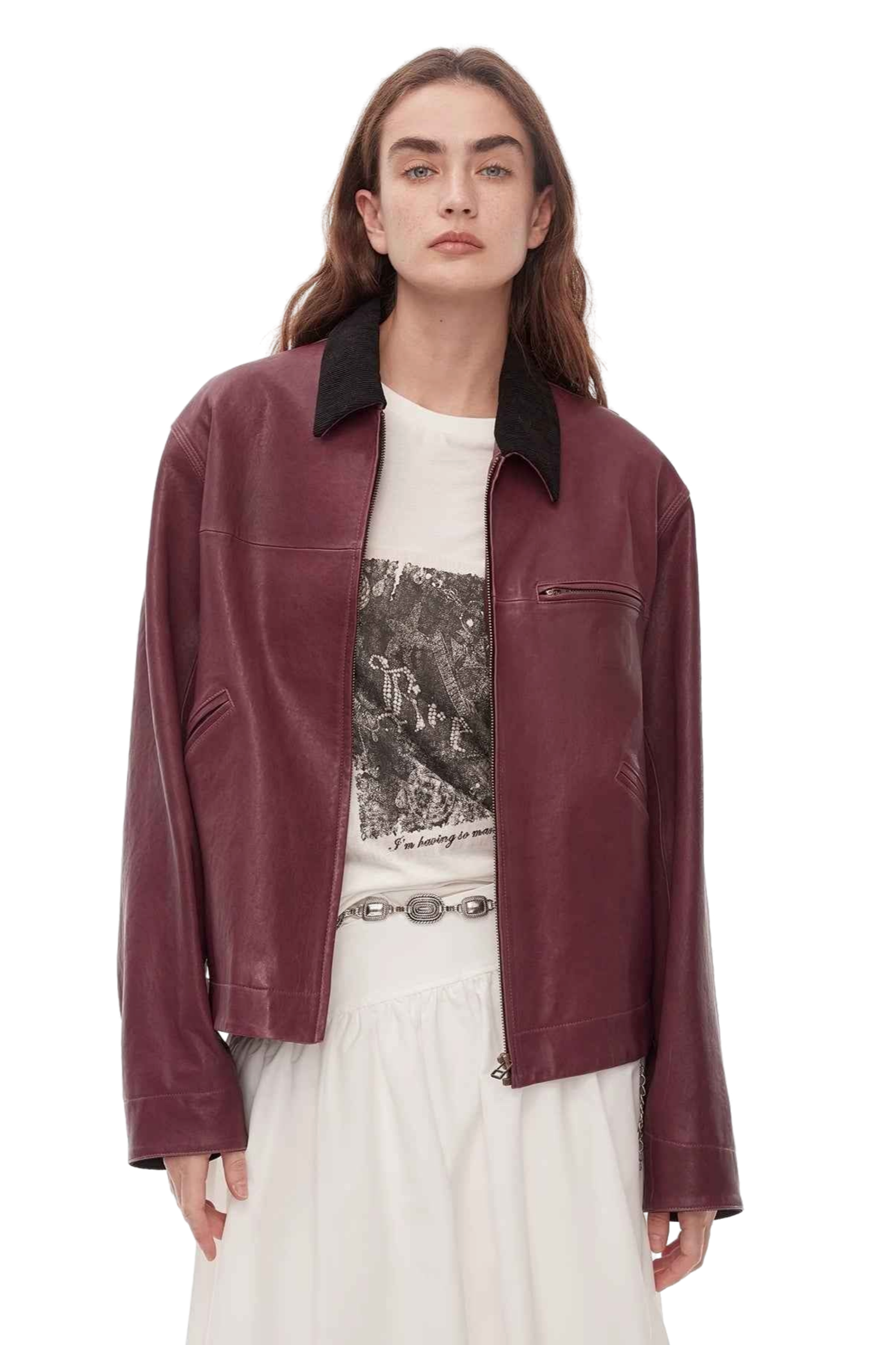 Firelady Fur “Light Chaser” Sheepskin Leather Workwear Jacket