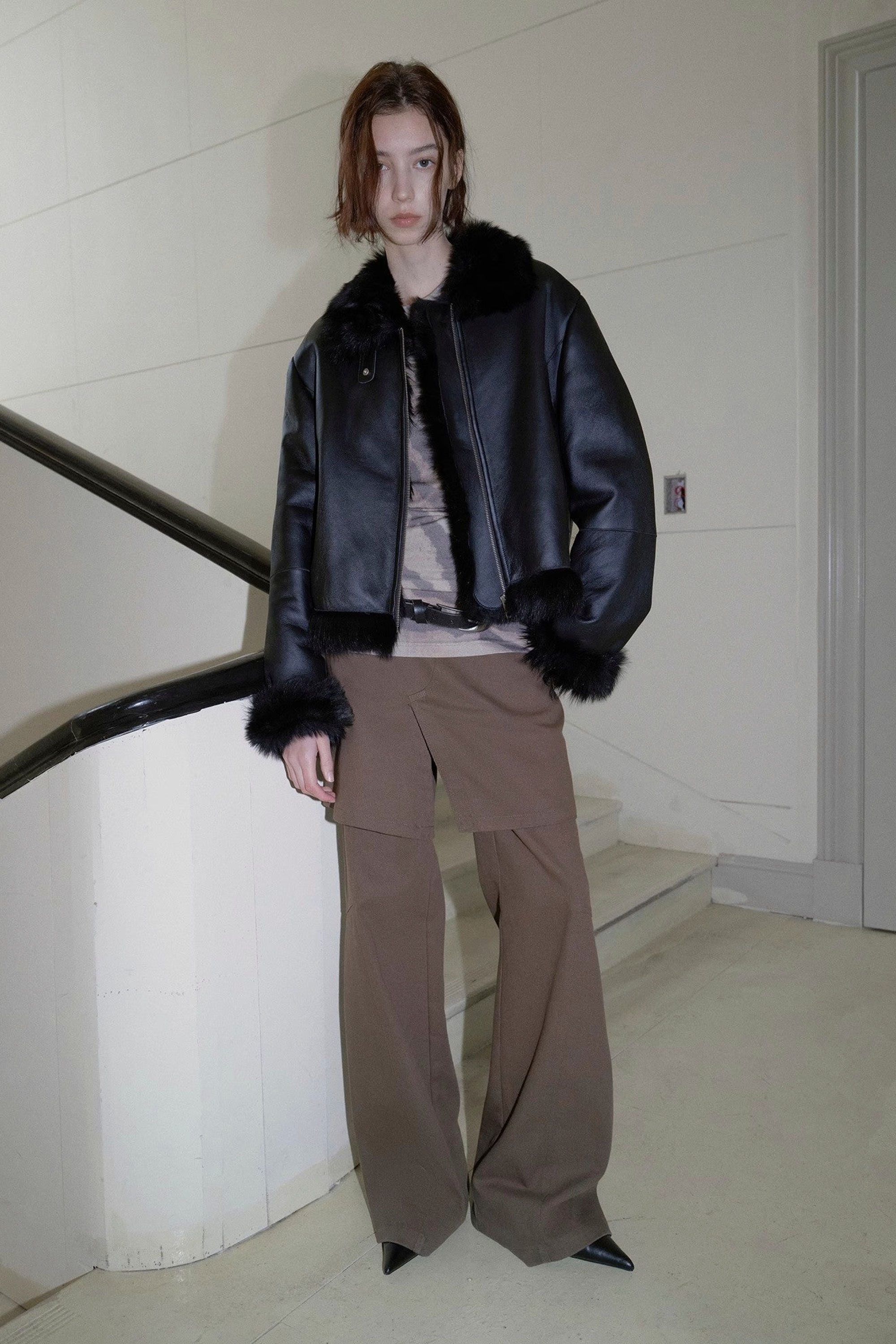 Firelady Fur "Luxury and Elegance" Tuscan Sheepskin Short Fur Motorcycle Coat