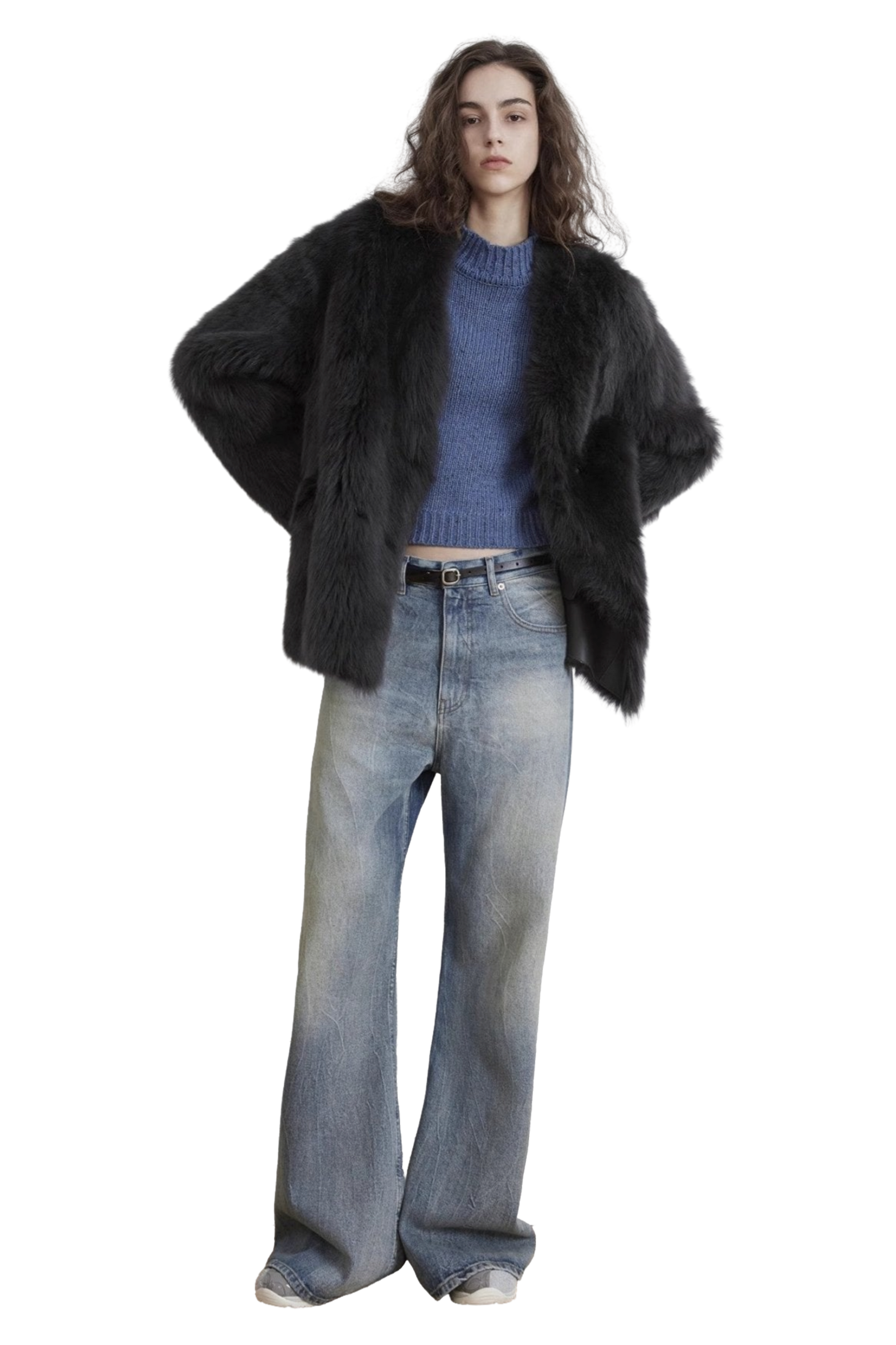 Firelady Fur "Magic Dream" Modern Washed Wide Leg Jeans