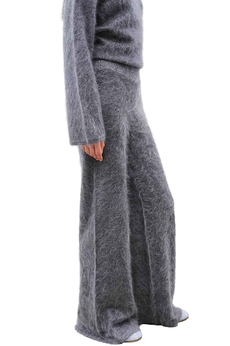 Thumbnail: Firelady Fur Two-Piece Cashmere Crewneck Jumper and Wide Leg Pants Lounge Set