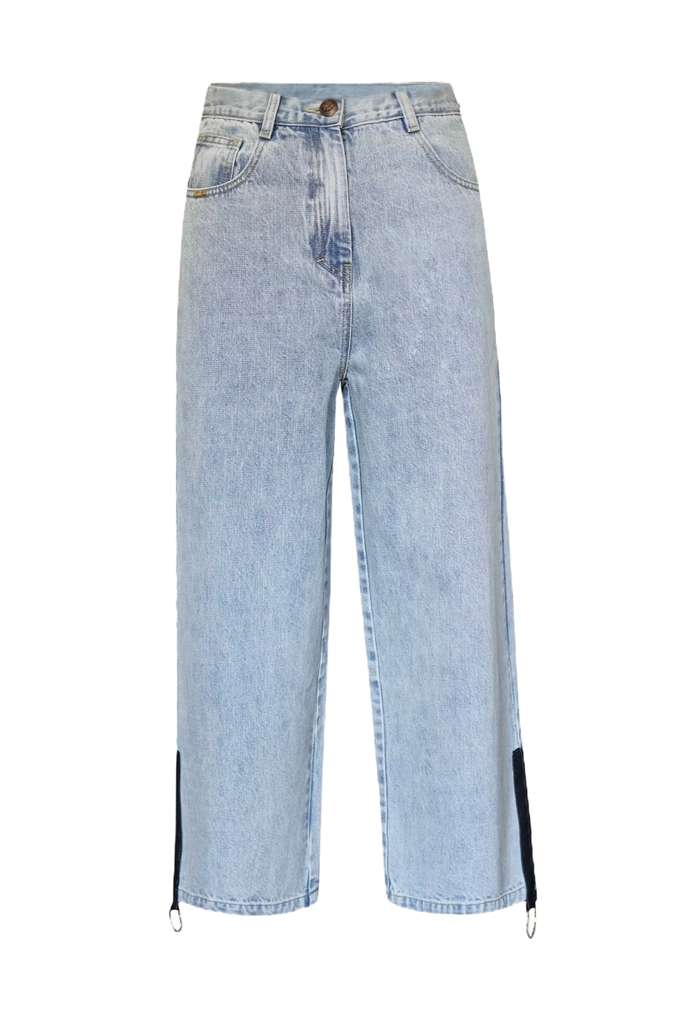 Le Réussi® Demi Straight Cut Jeans With Side Zipper