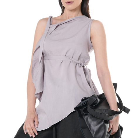 Metamorphoza Sleeveless Asymmetric Top