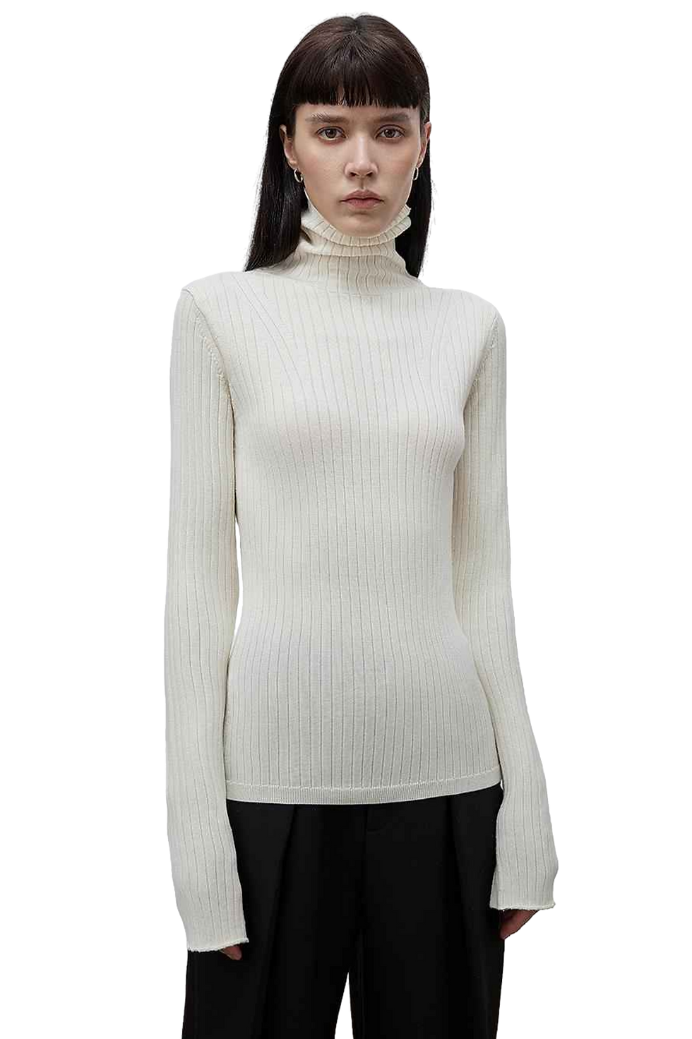 Firelady Fur "Moonlight Essence" Machine Washable 48S Wool Turtleneck Sweater