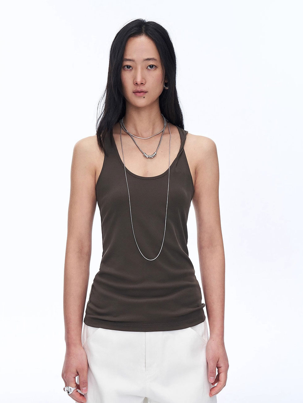 Firelady Fur "Early Summer Jet Lag" Casual Tight-Fitting Twist-Collar Camisole