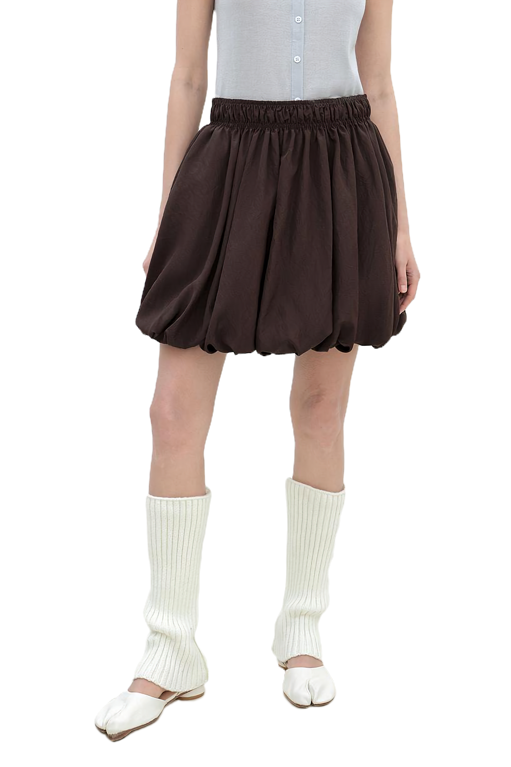 Firelady Fur "Bubble Park" Elastic Waist Three-Dimensional Flower Bud Skirt