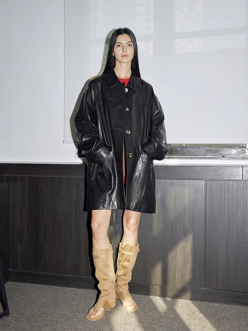 Thumbnail: Firelady Fur Notting Hill Diary Limited Edition Waxed Goat Leather Jacket