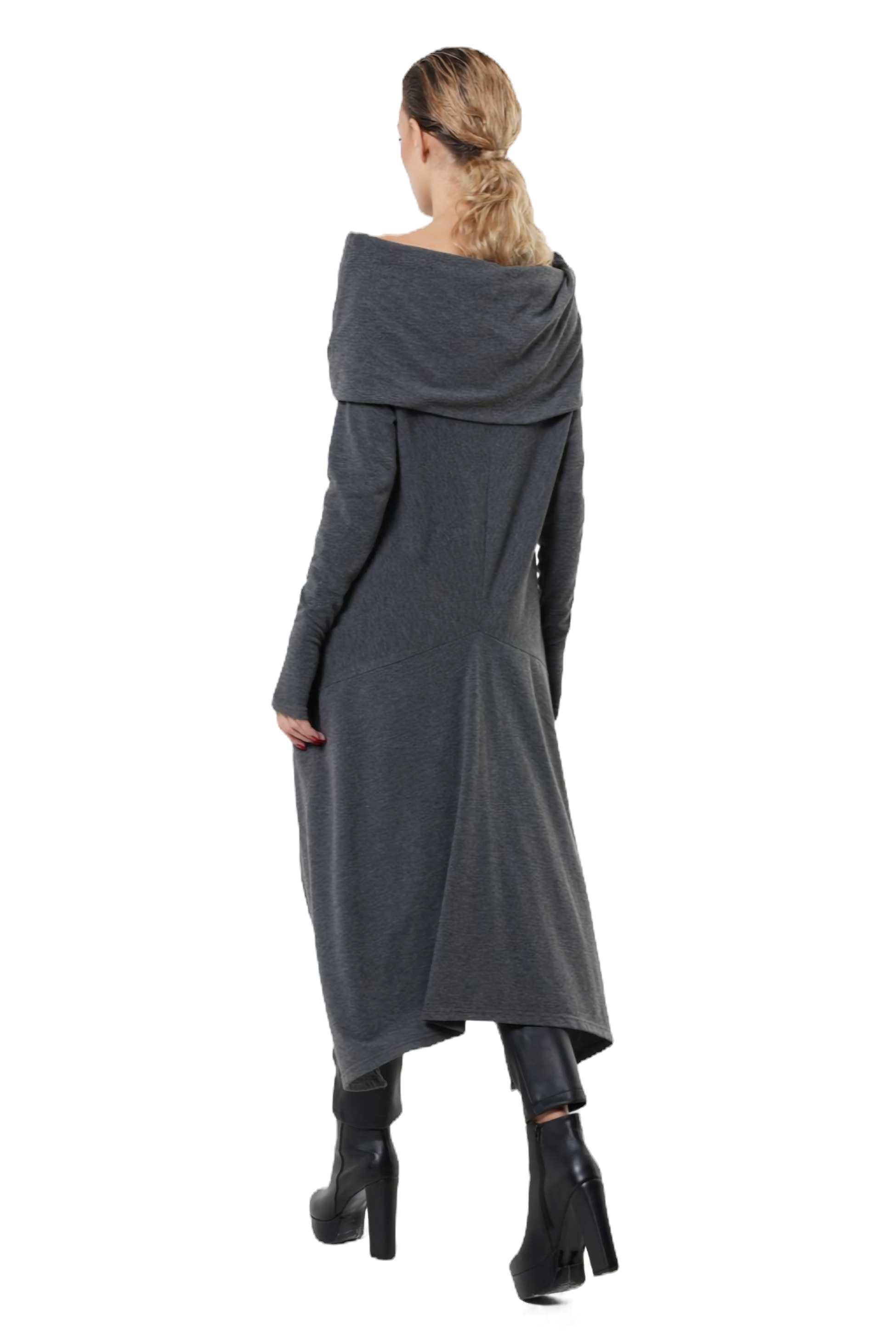Metamorphoza Extravagant Loose Tunic in Dark Gray