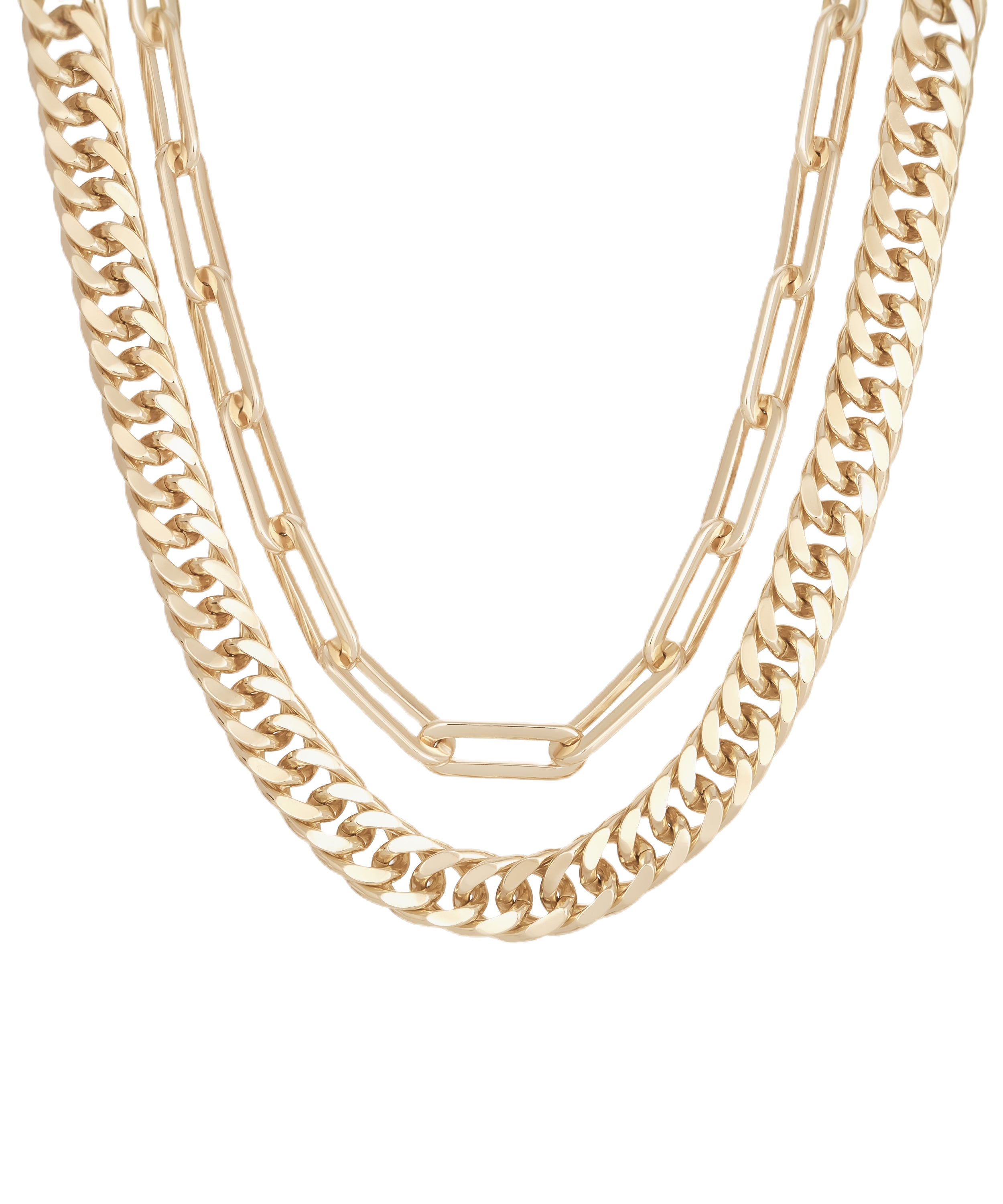 Eklexic Double Layer Wren Necklace in 10k Gold