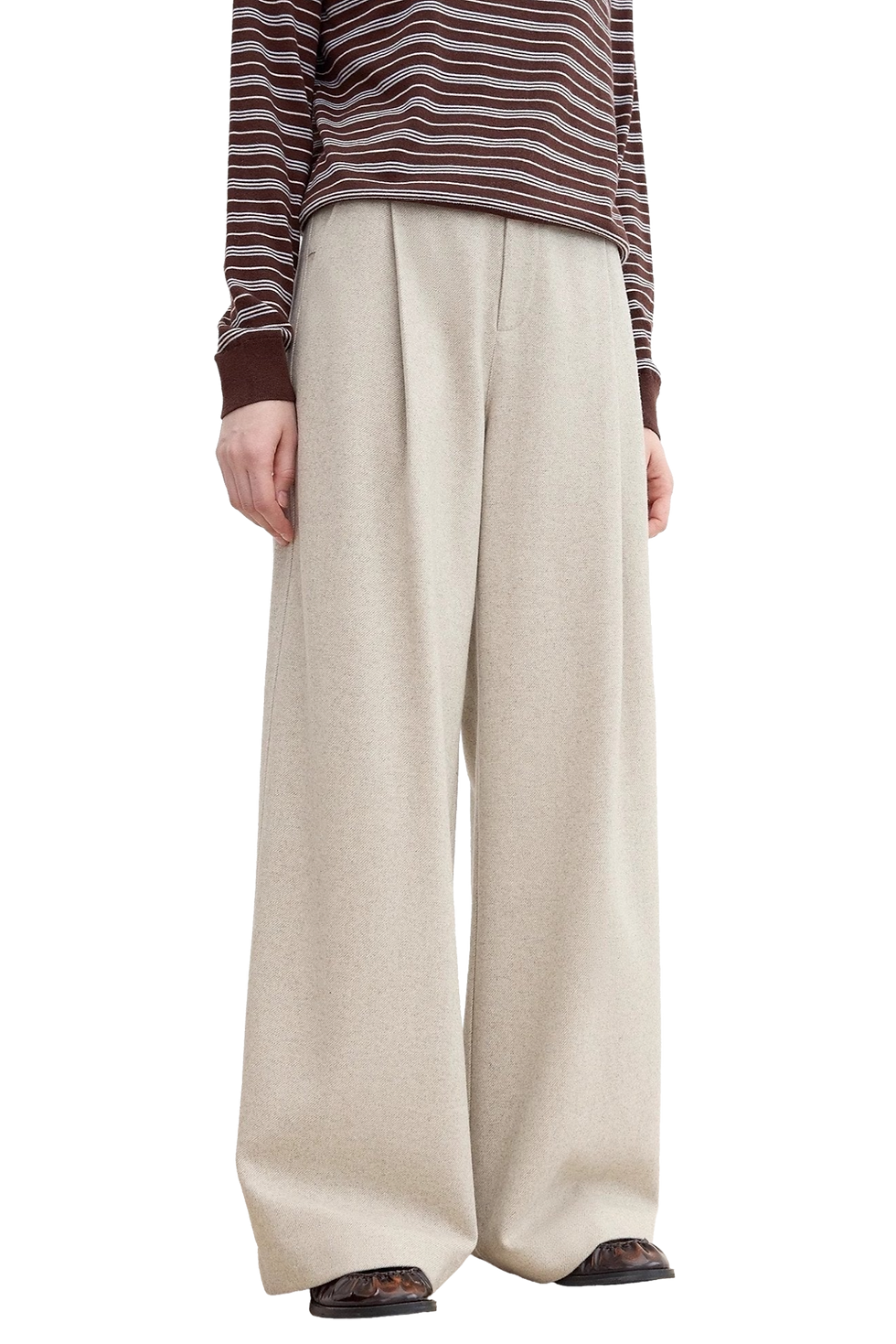 Firelady Fur "Leisure Moments" Classic Low-Waisted Loose Casual Straight Pants