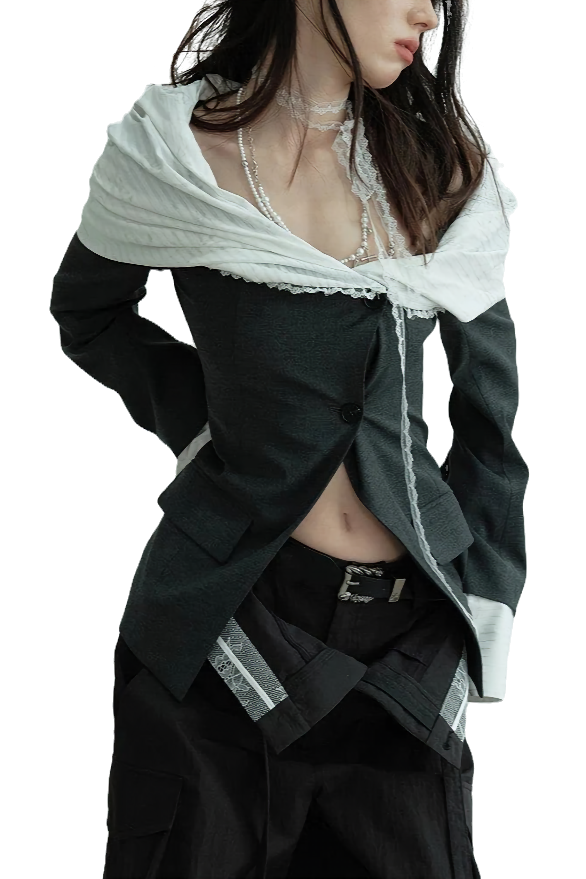 Marigold Shadows Opkuto Open Shoulder Blazer