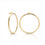 Thumbnail: Eklexic Mia Brass Circle Hoop Earrings