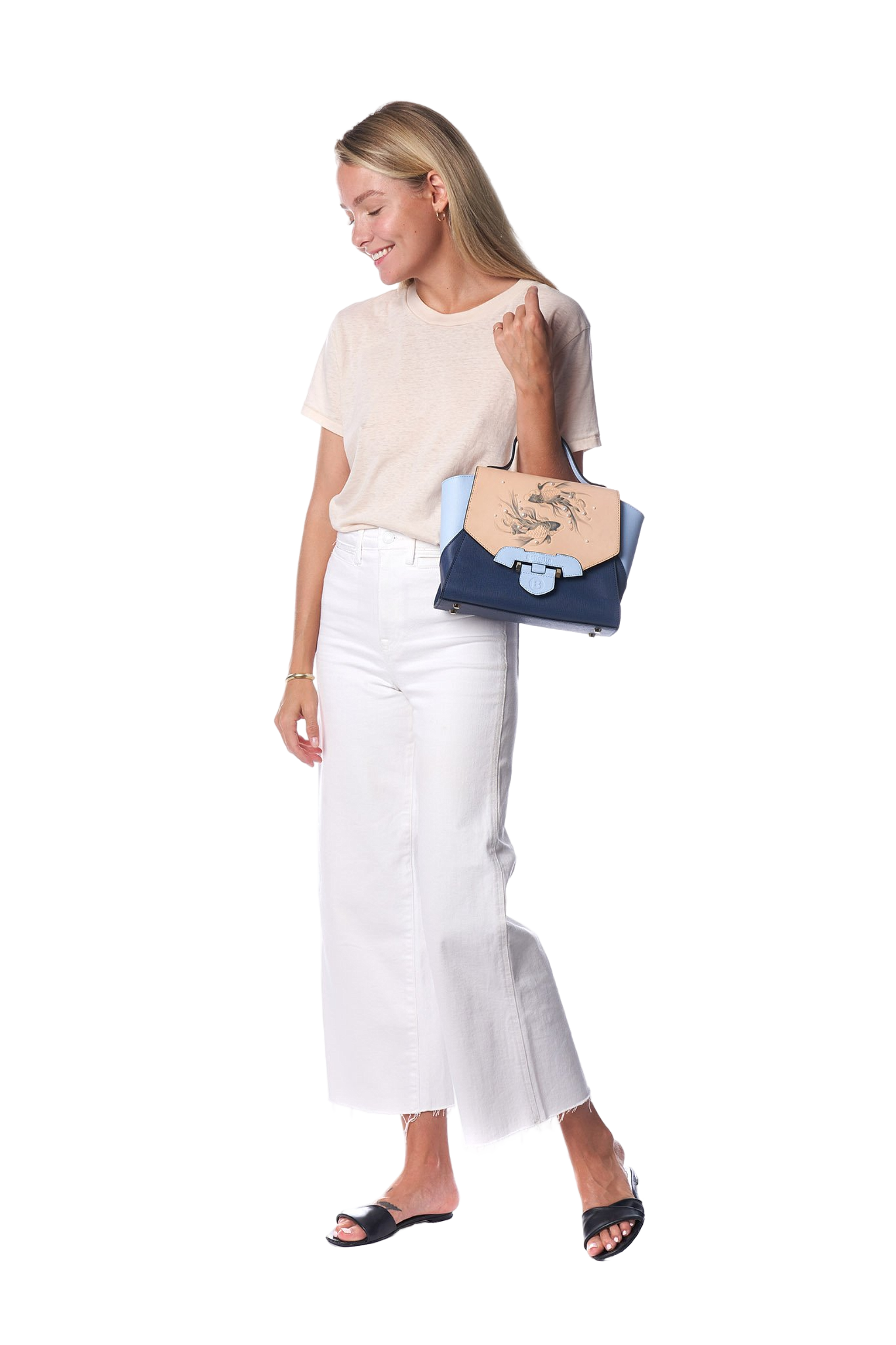 Bellorita Koi Satchel Bag - Blue
