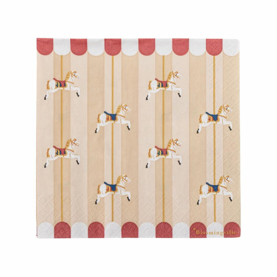 BLOOMINGVILLE, Merry-go-round Serviette, Natur, FSC® Mix, Papier