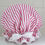 Thumbnail: Women's Shower Cap Candy Stripe Pink Shower Cap