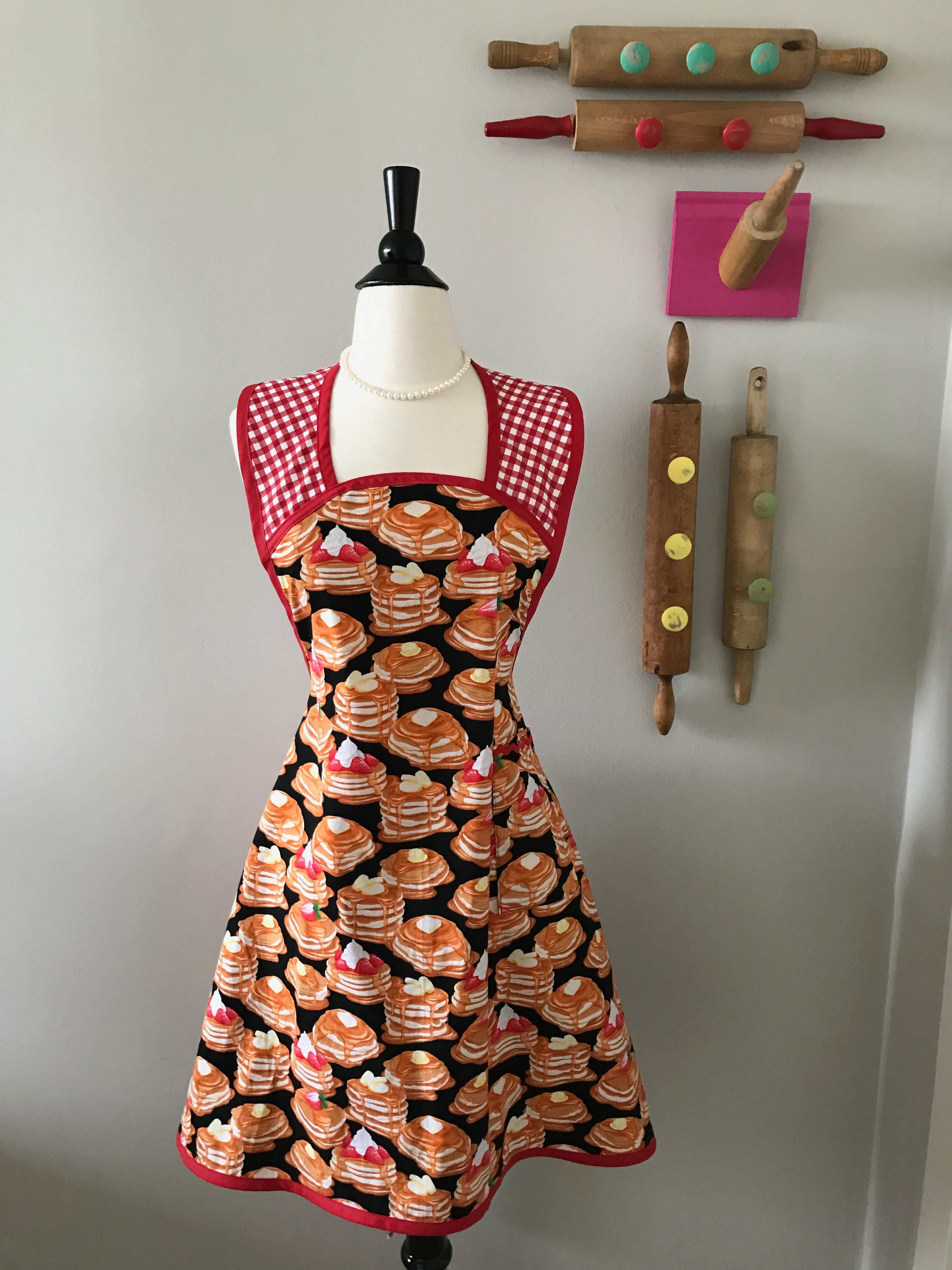 Retro Apron Yummy Pancakes Apron