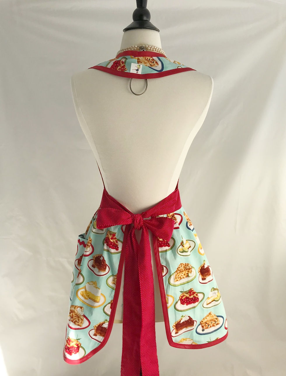Thumbnail: Retro Apron Pies On Aqua Apron