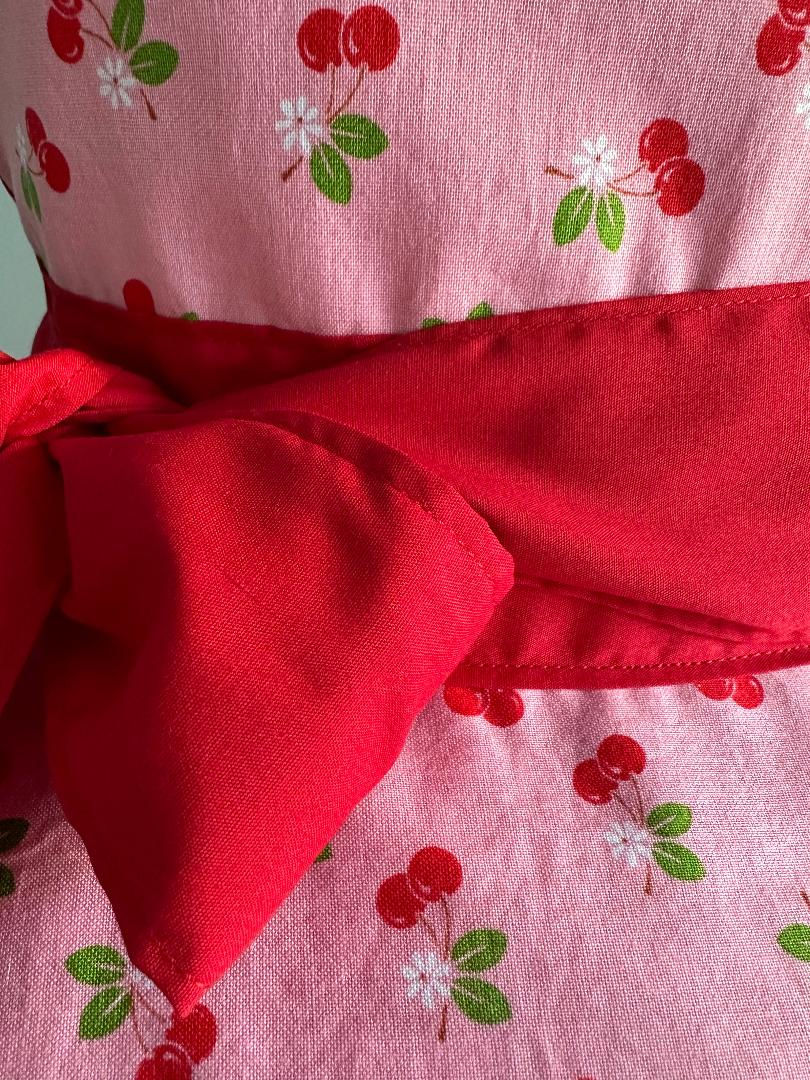 Thumbnail: Cherry Gingham Retro Circle Skirt Apron